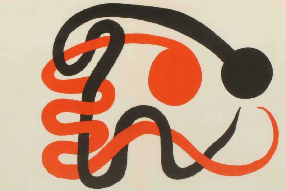 Alexander Calder Double-Page Color Lithograph for "Derrière le Miroir," 1973