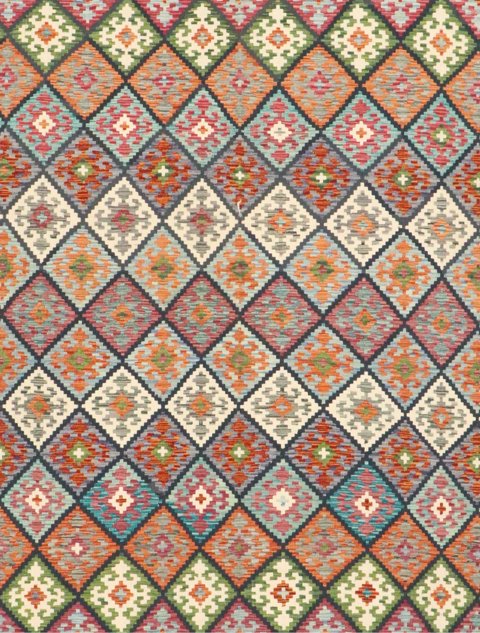 5'9 x 8'2 Handwoven Pakistani Kilim Area Rug