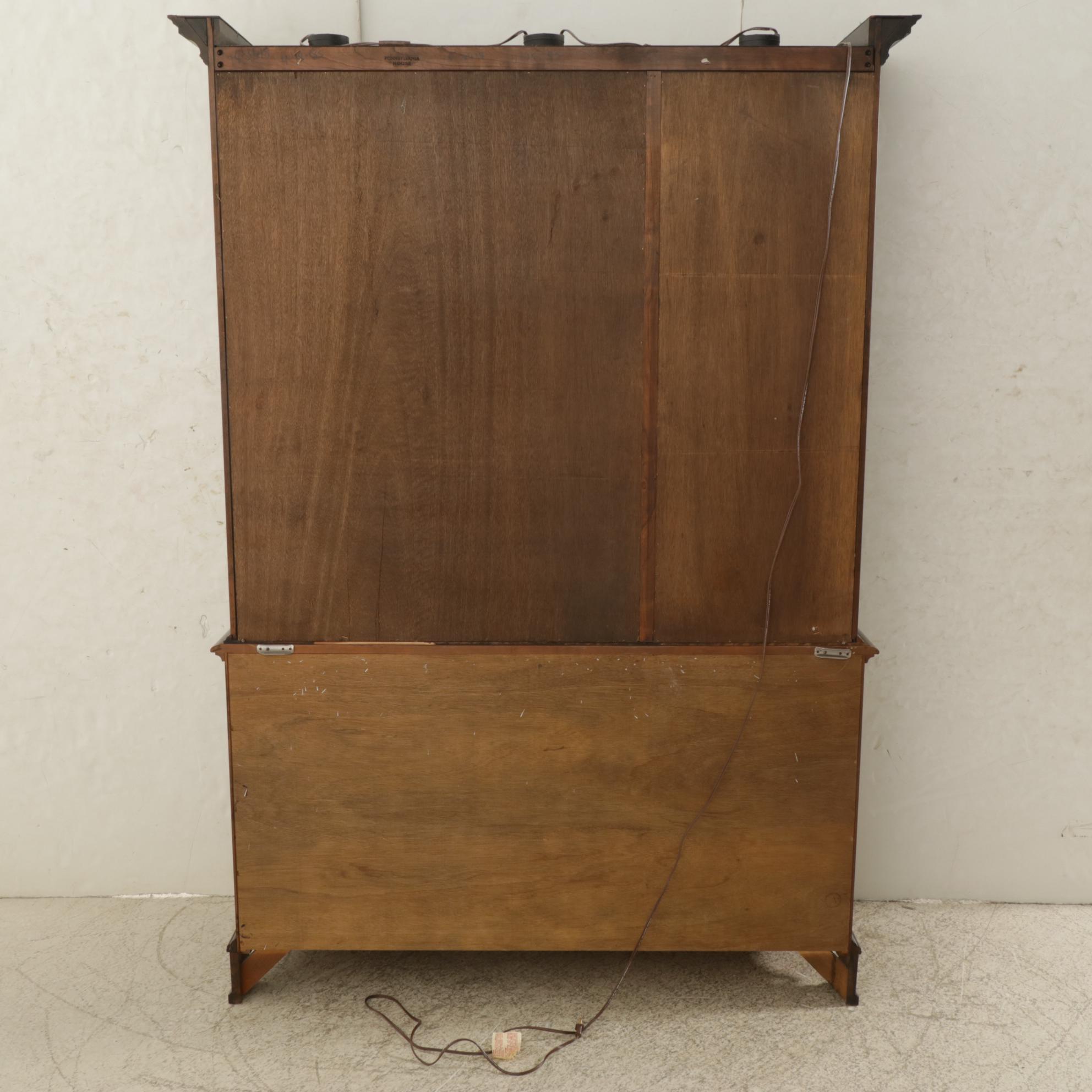 Pennsylvania House Chippendale Style Cherry China Cabinet, Late 20th Century