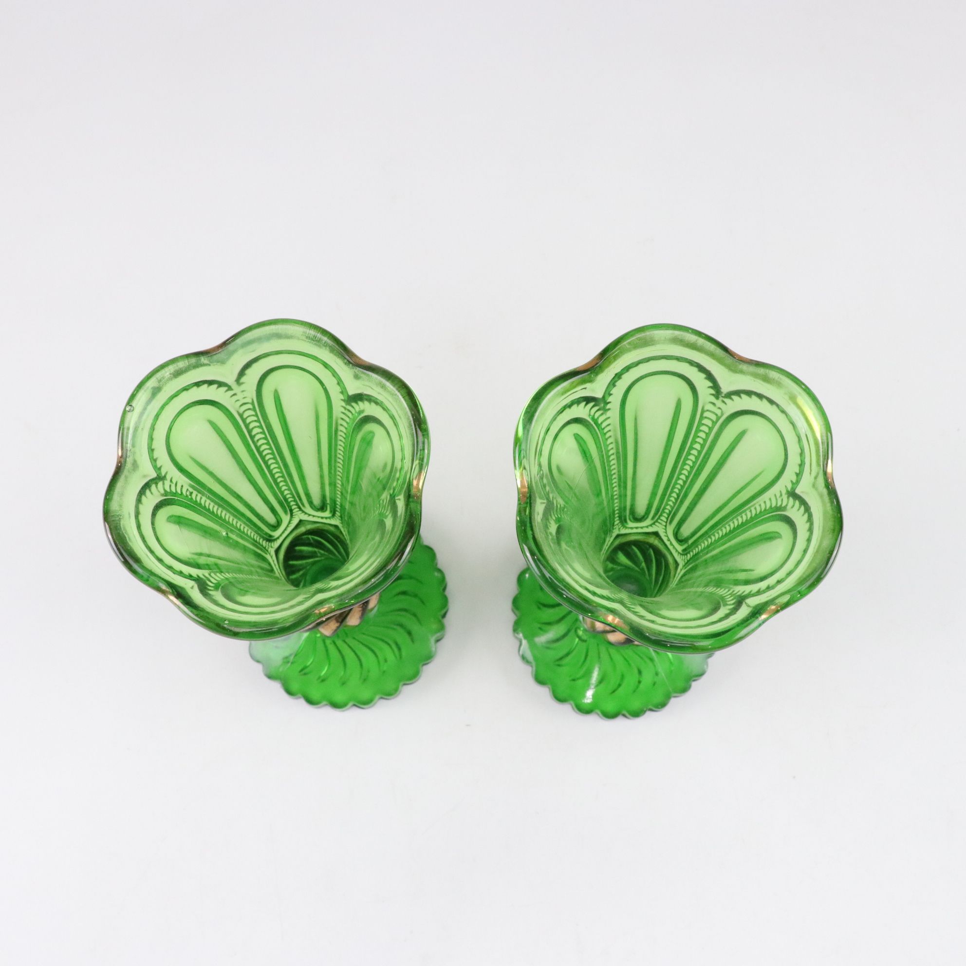 Tiara "Sandwich Amber" Plates with Colored Glass Vases & More