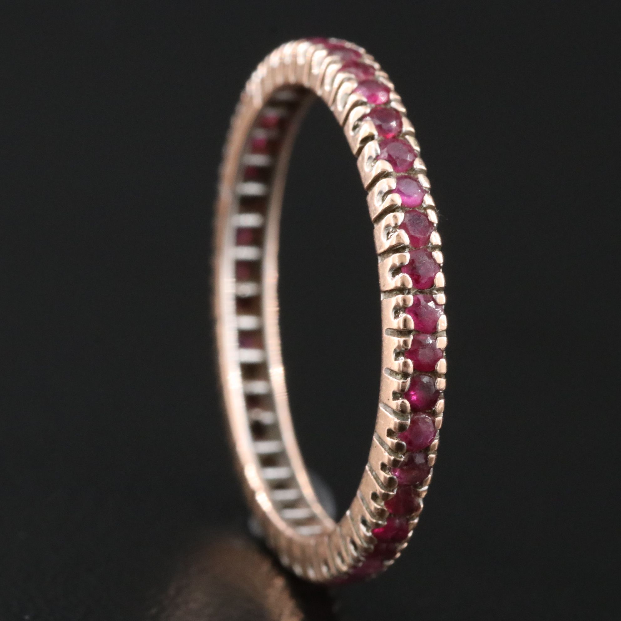 14K Rose Gold Ruby Eternity Band