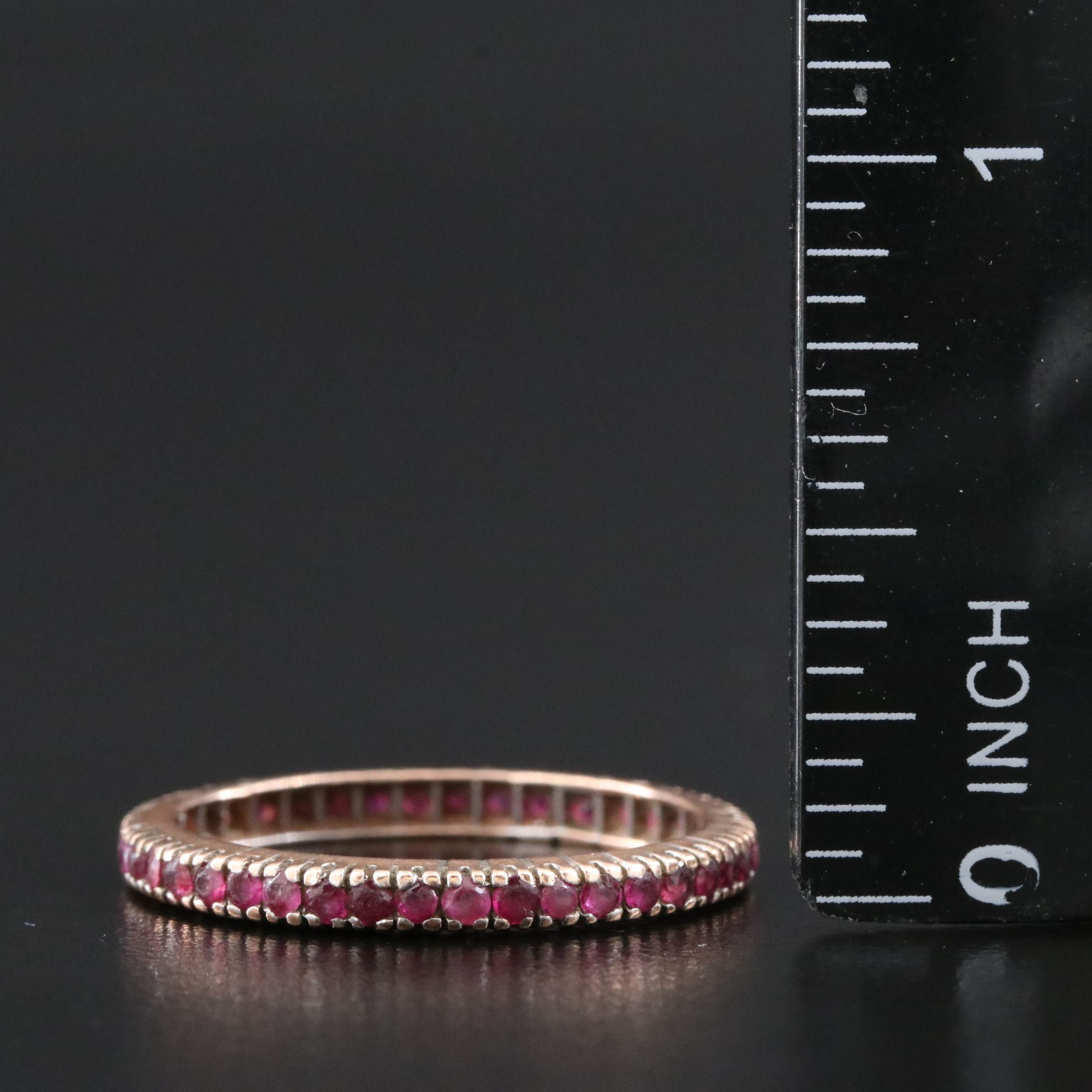 14K Rose Gold Ruby Eternity Band