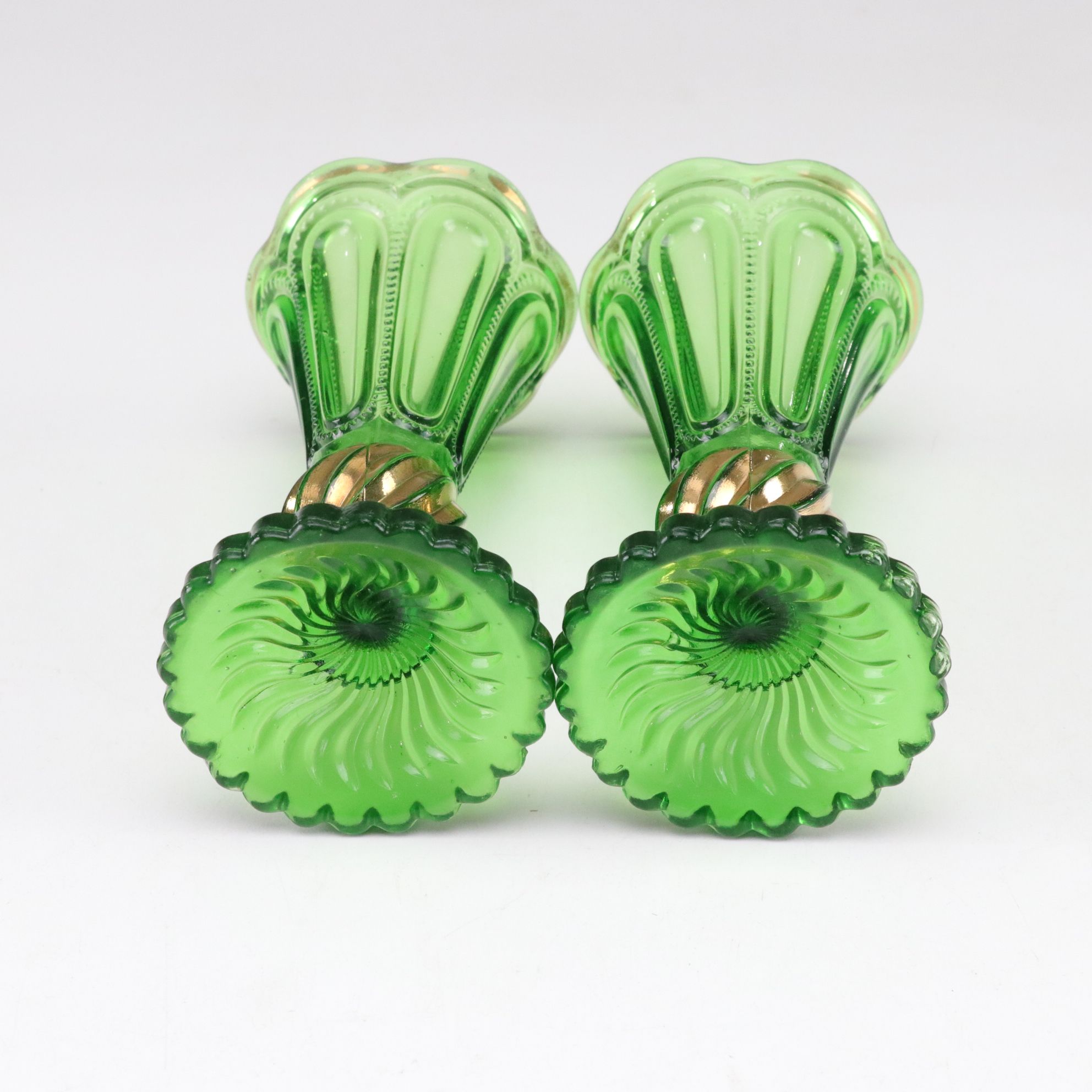 Tiara "Sandwich Amber" Plates with Colored Glass Vases & More