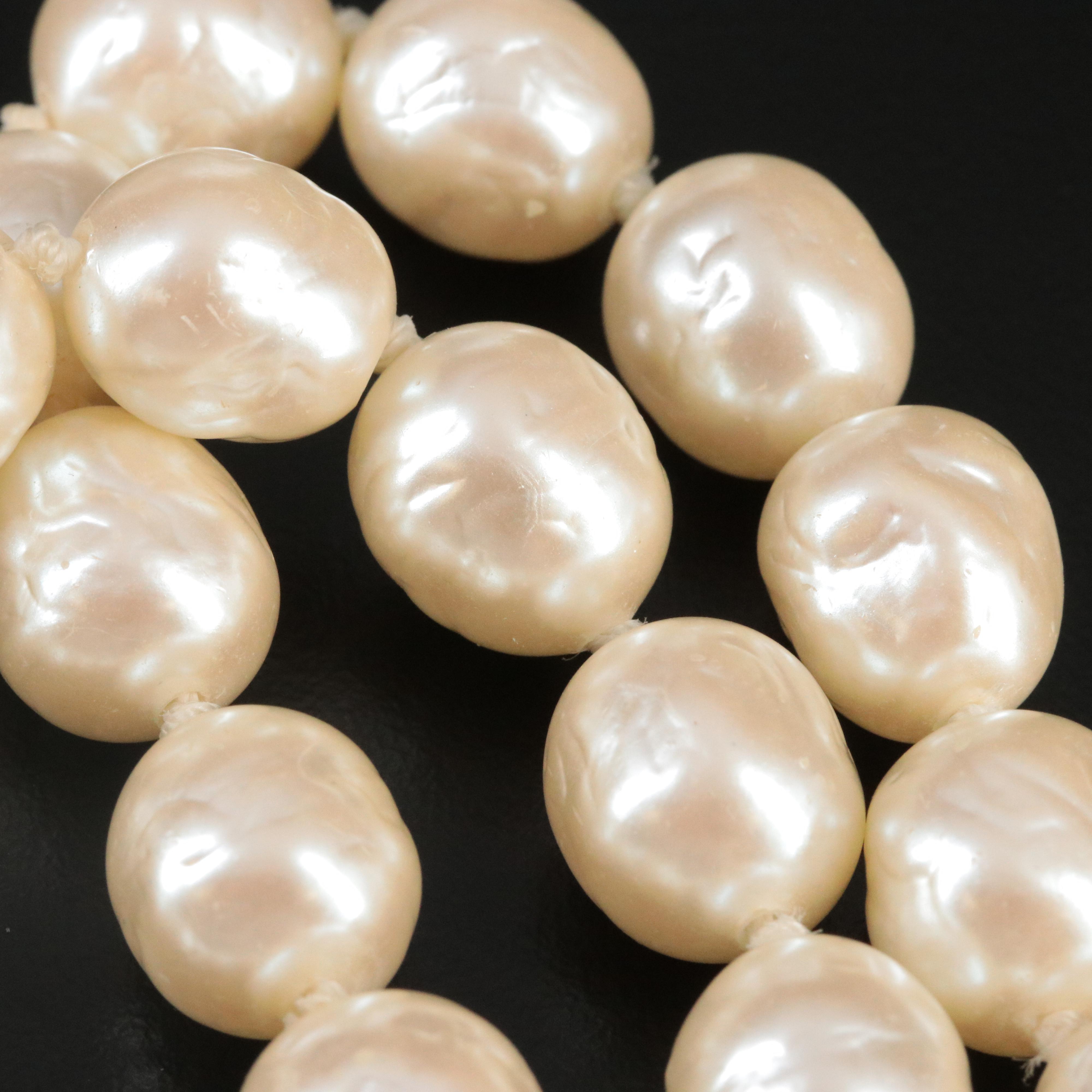 Double Strand Faux Pearl Bracelet