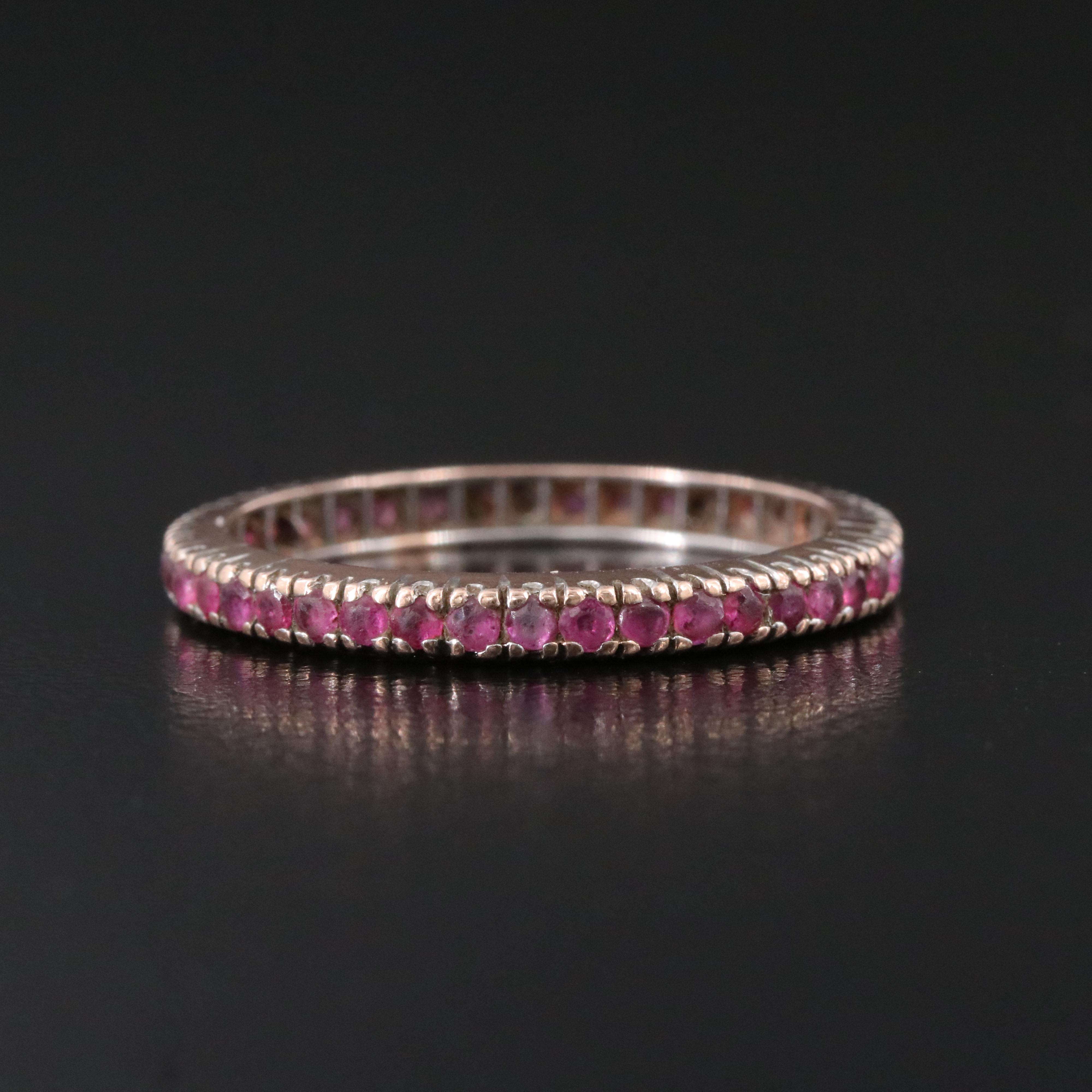 14K Rose Gold Ruby Eternity Band