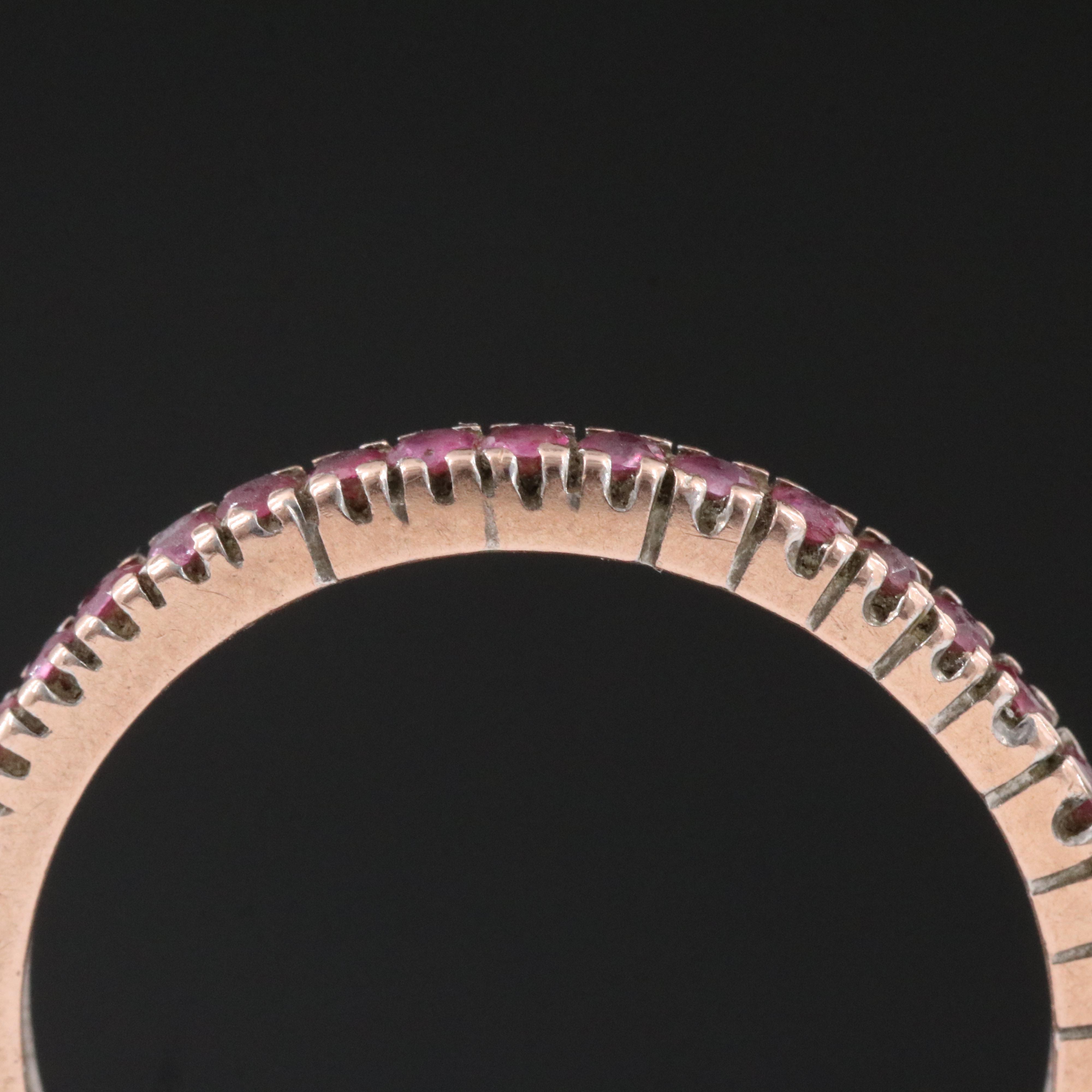 14K Rose Gold Ruby Eternity Band