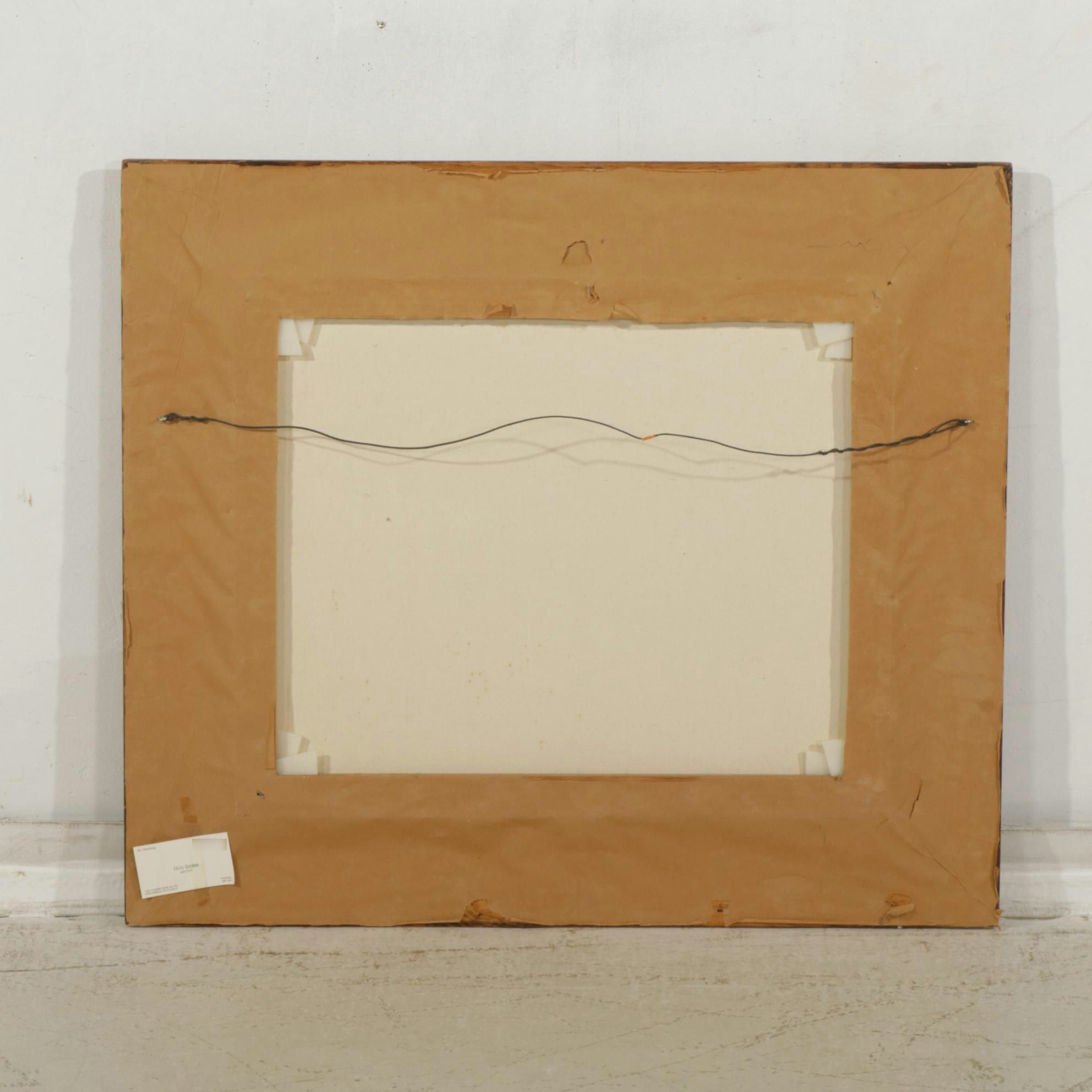 Chris Gordon Oil Painting of Marshy Beach Landscape, Late 20th Century