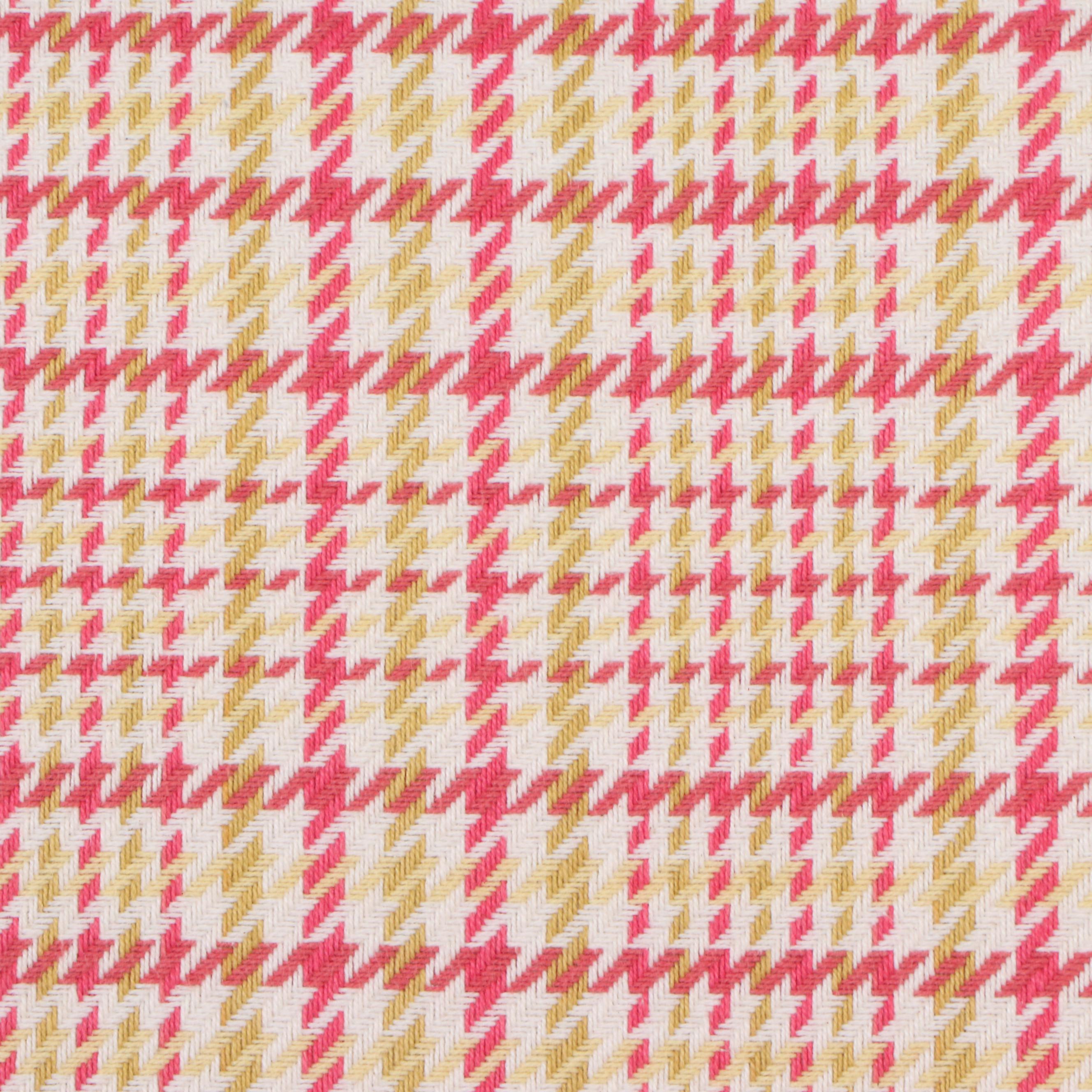 Pink Hounds-Tooth Upholstered Settee