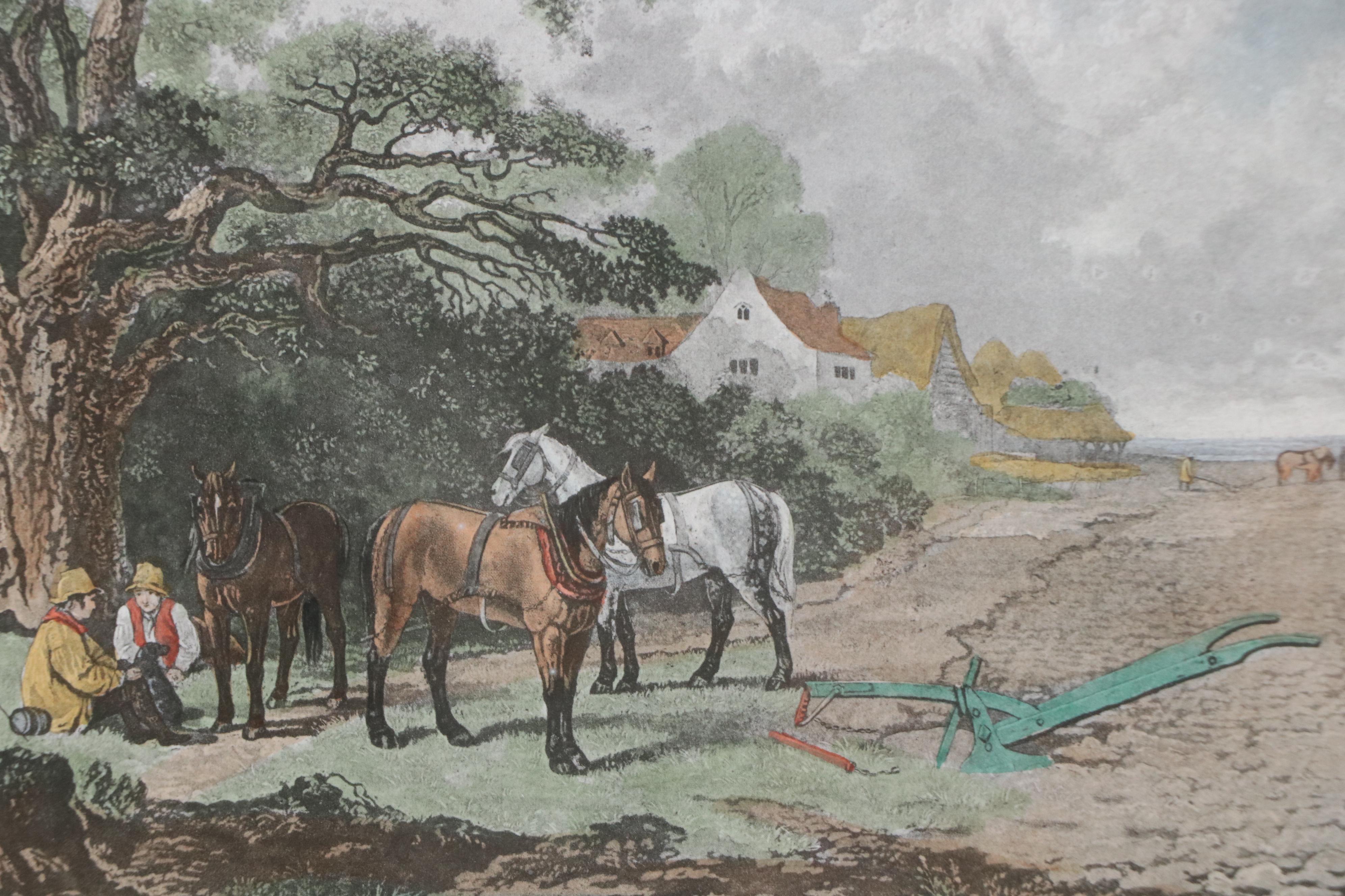 Equestrian Hand-Colored Halftone After John Dearman "Spring"