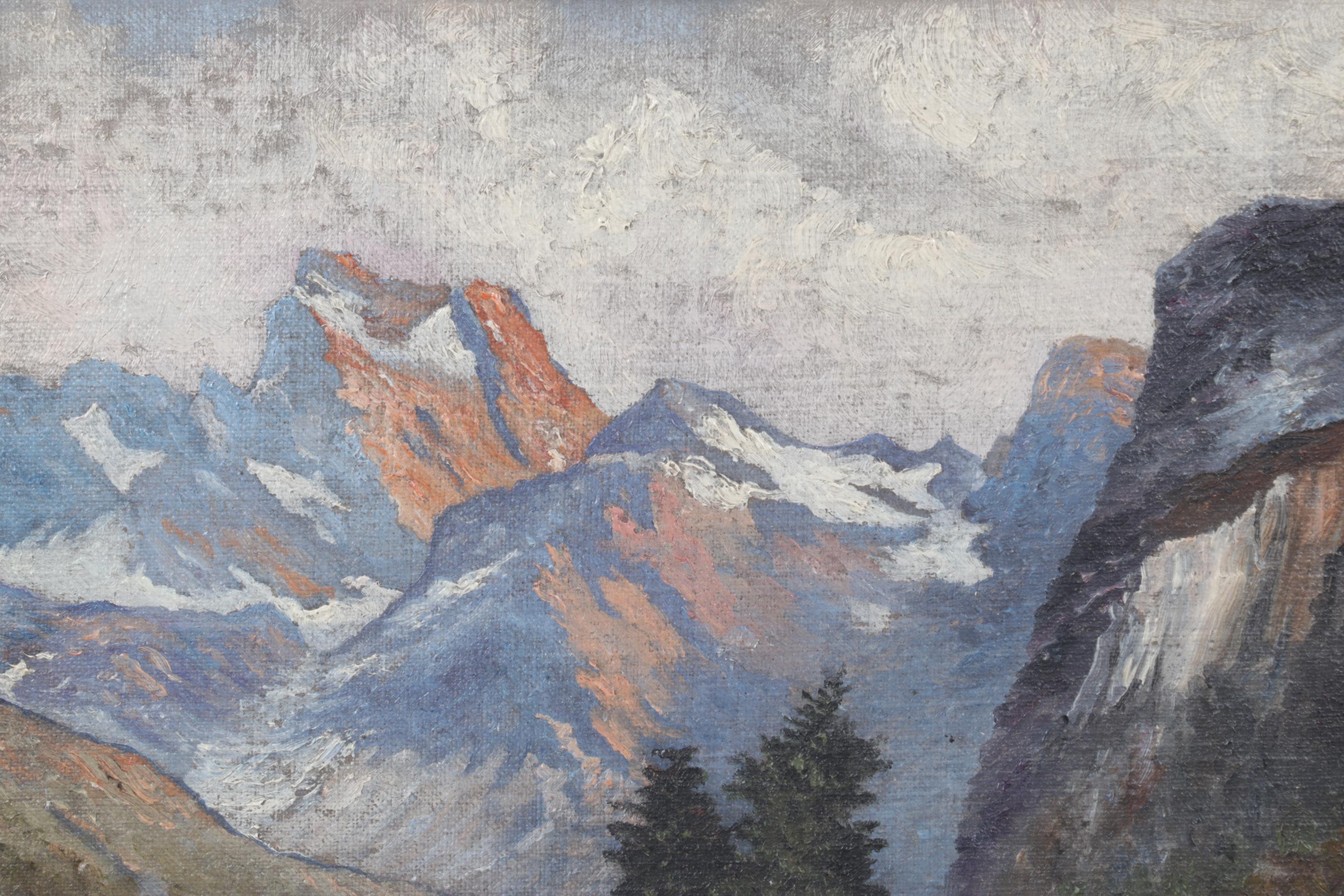 Oil Painting of Mountain Landscape