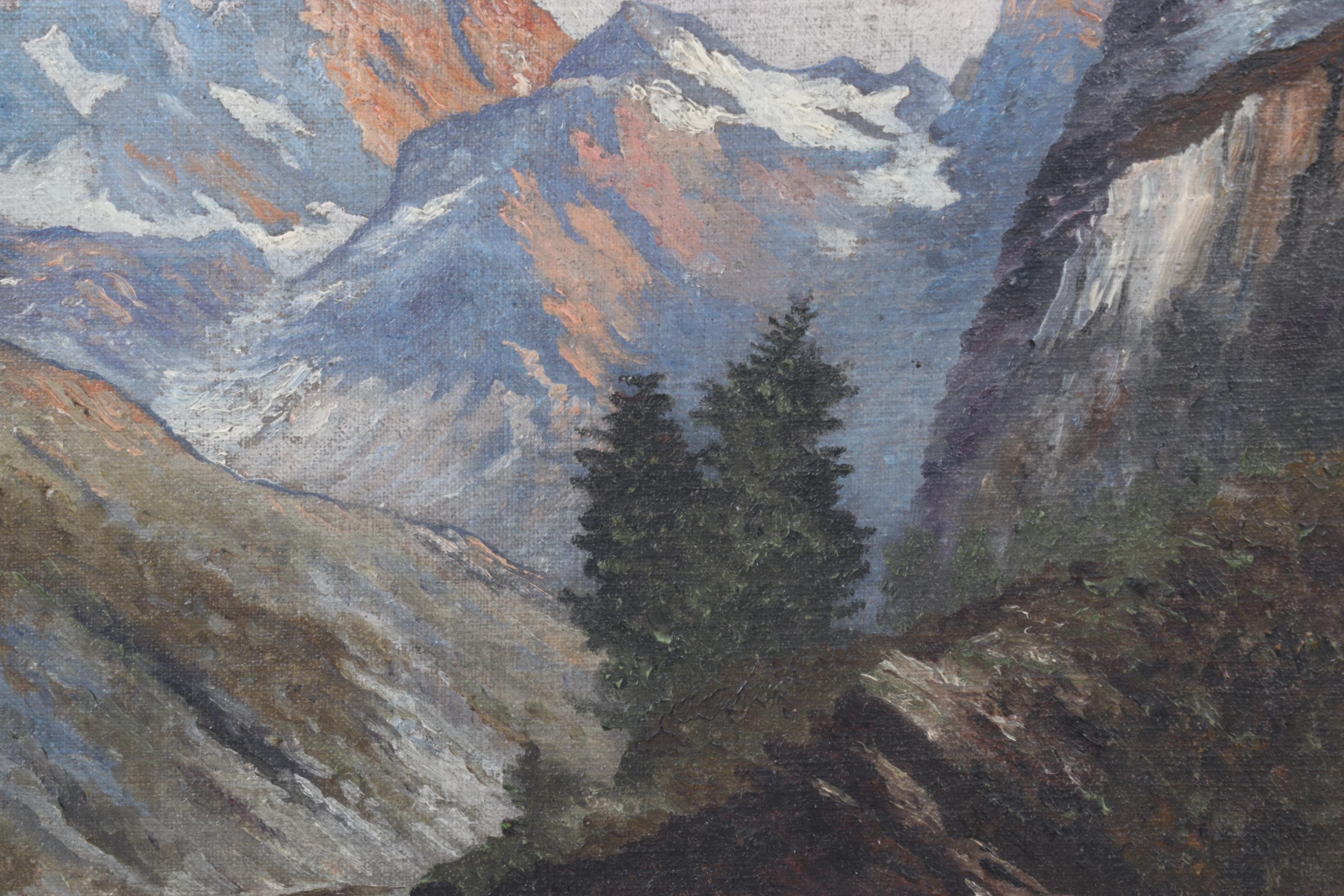 Oil Painting of Mountain Landscape