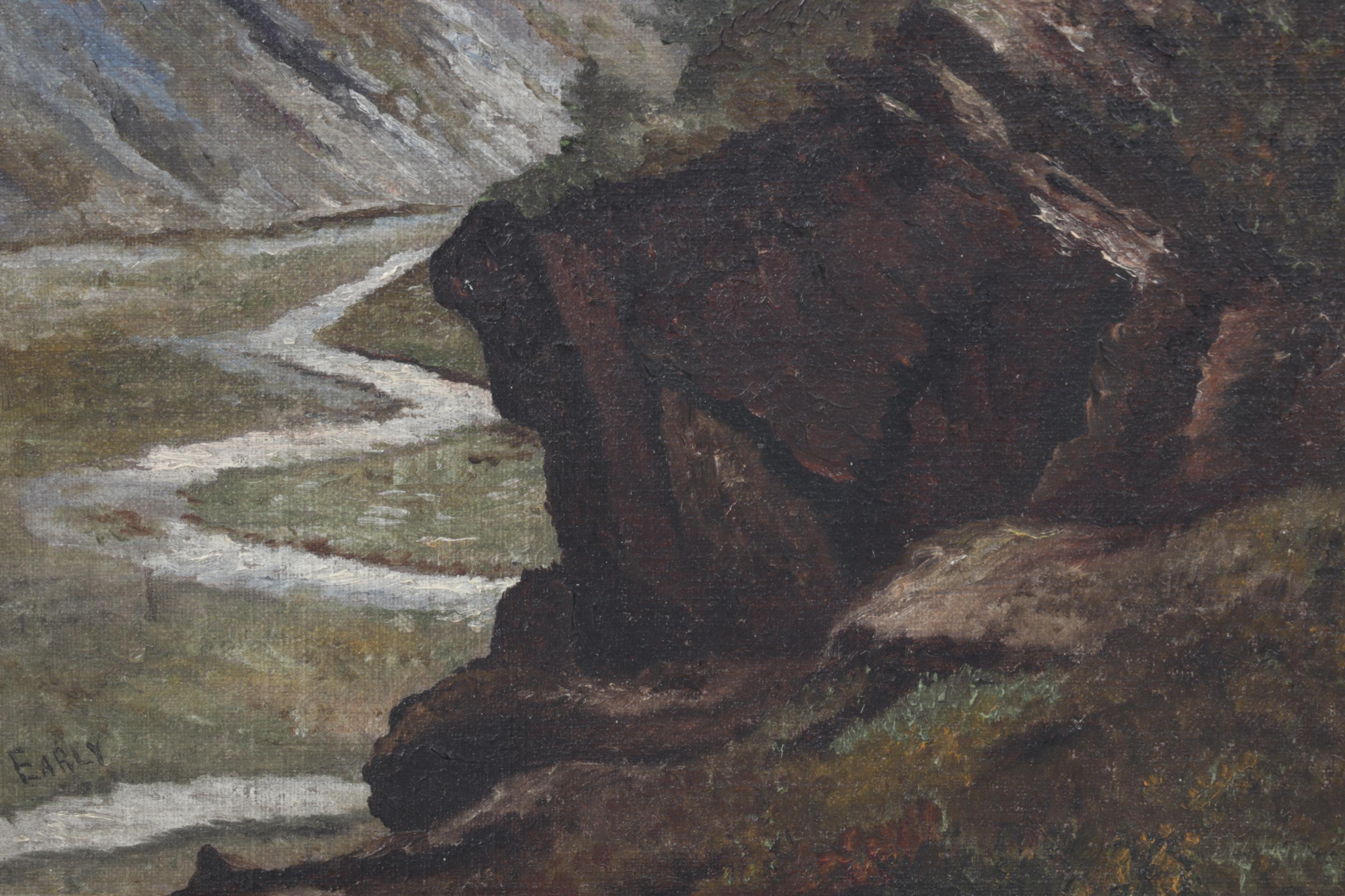 Oil Painting of Mountain Landscape