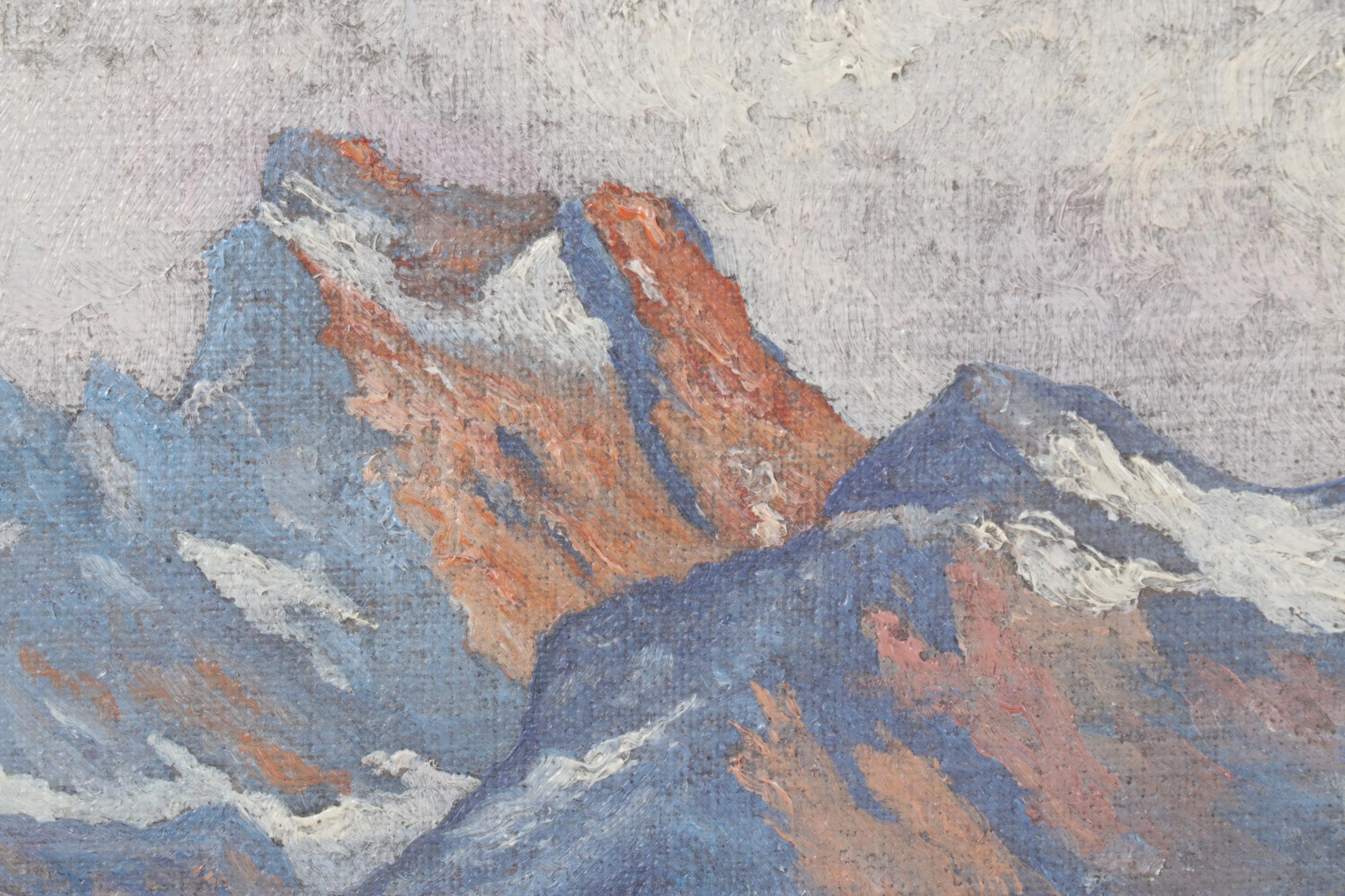 Oil Painting of Mountain Landscape