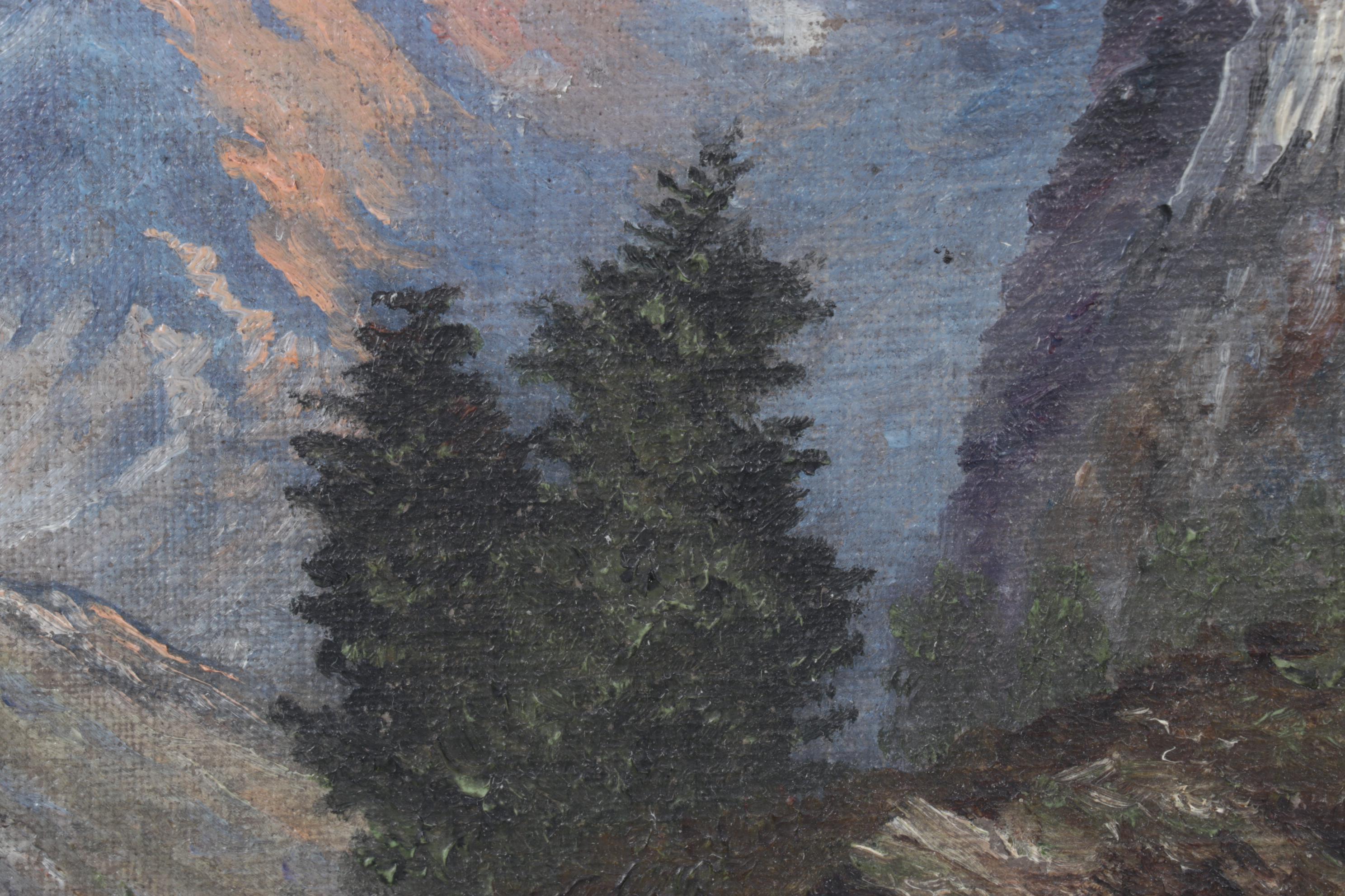 Oil Painting of Mountain Landscape