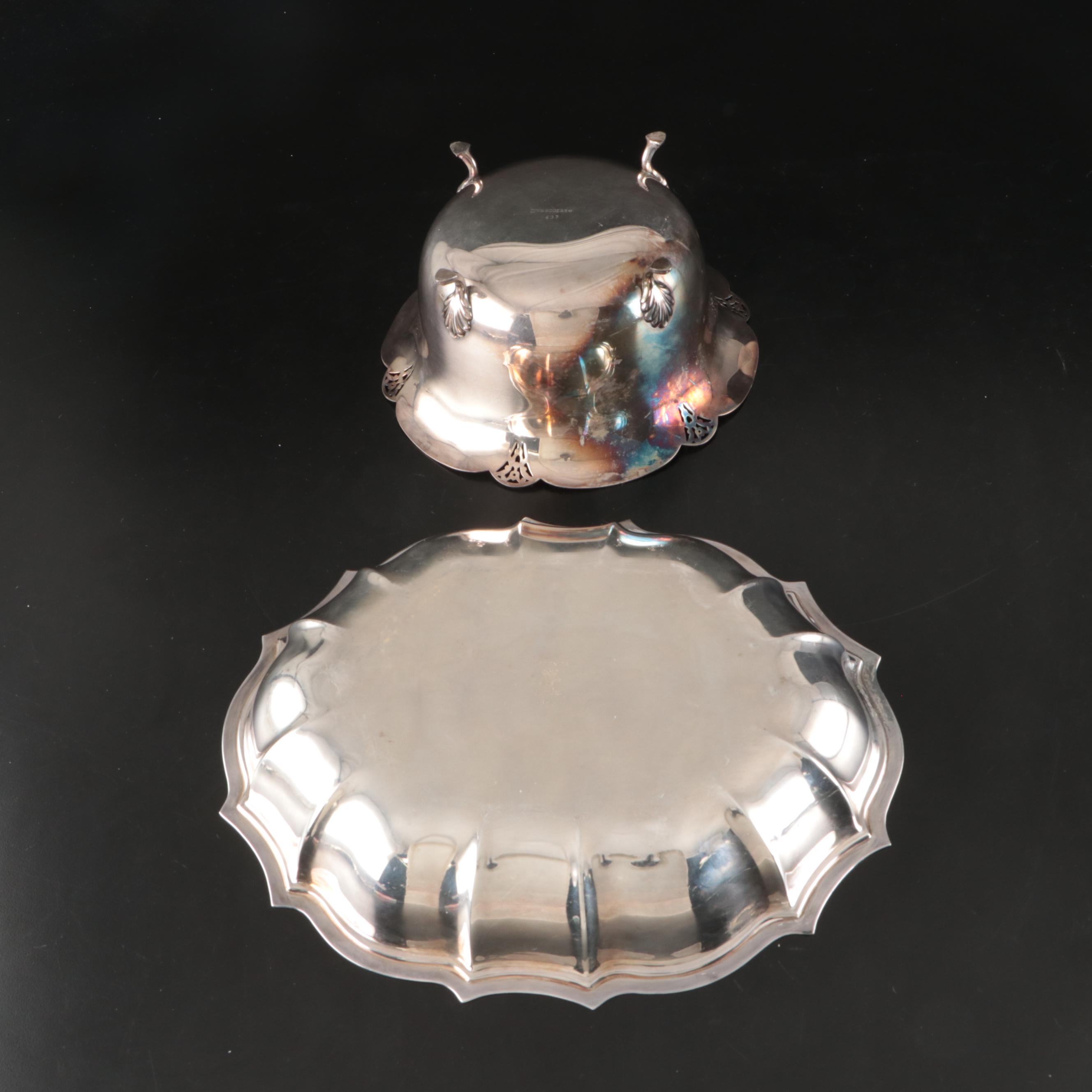 Gorham "Kings," International Silver Co. with Other Silver Plate Serving Pieces