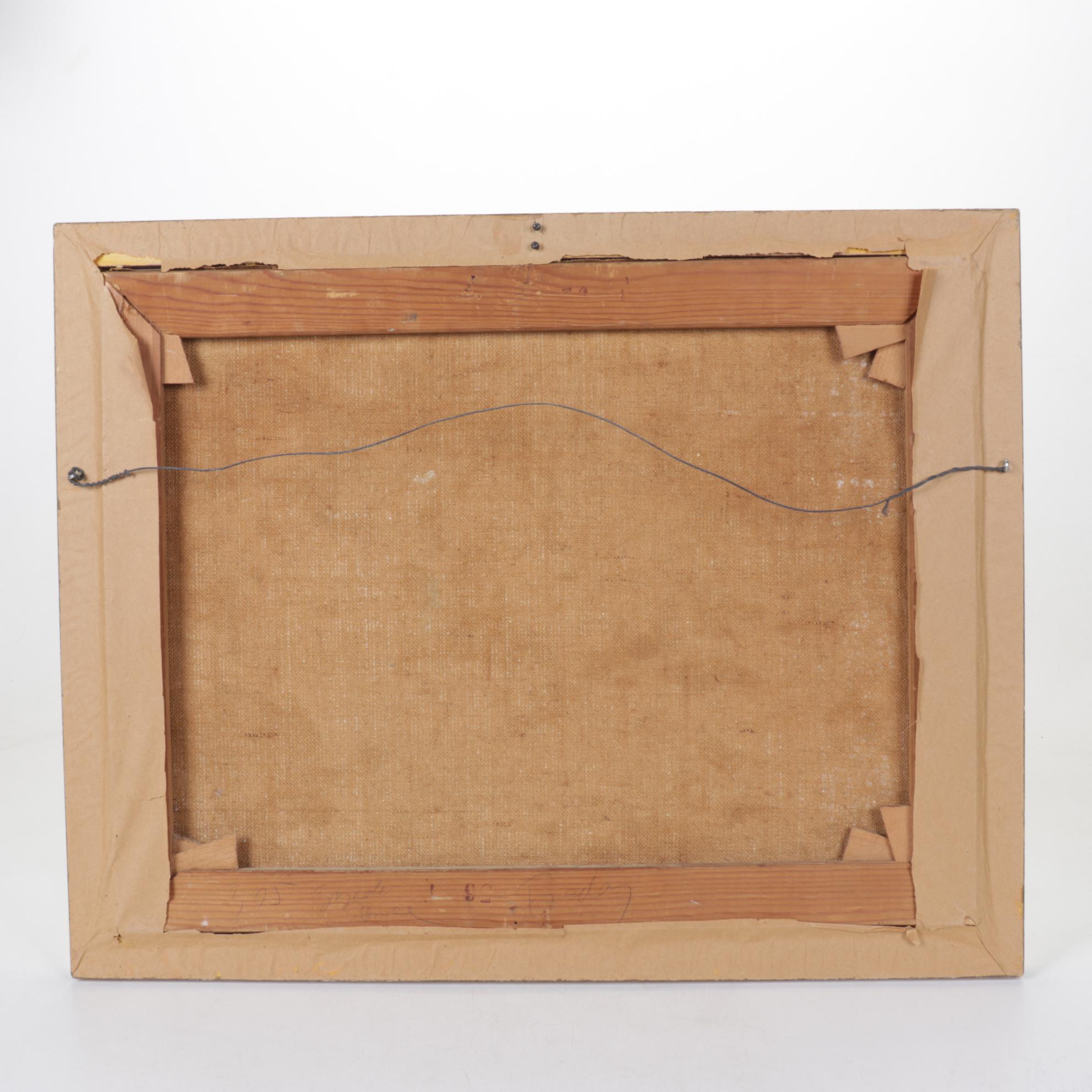 A. Slade Oil Painting of Rocky Beach Scene, 1921