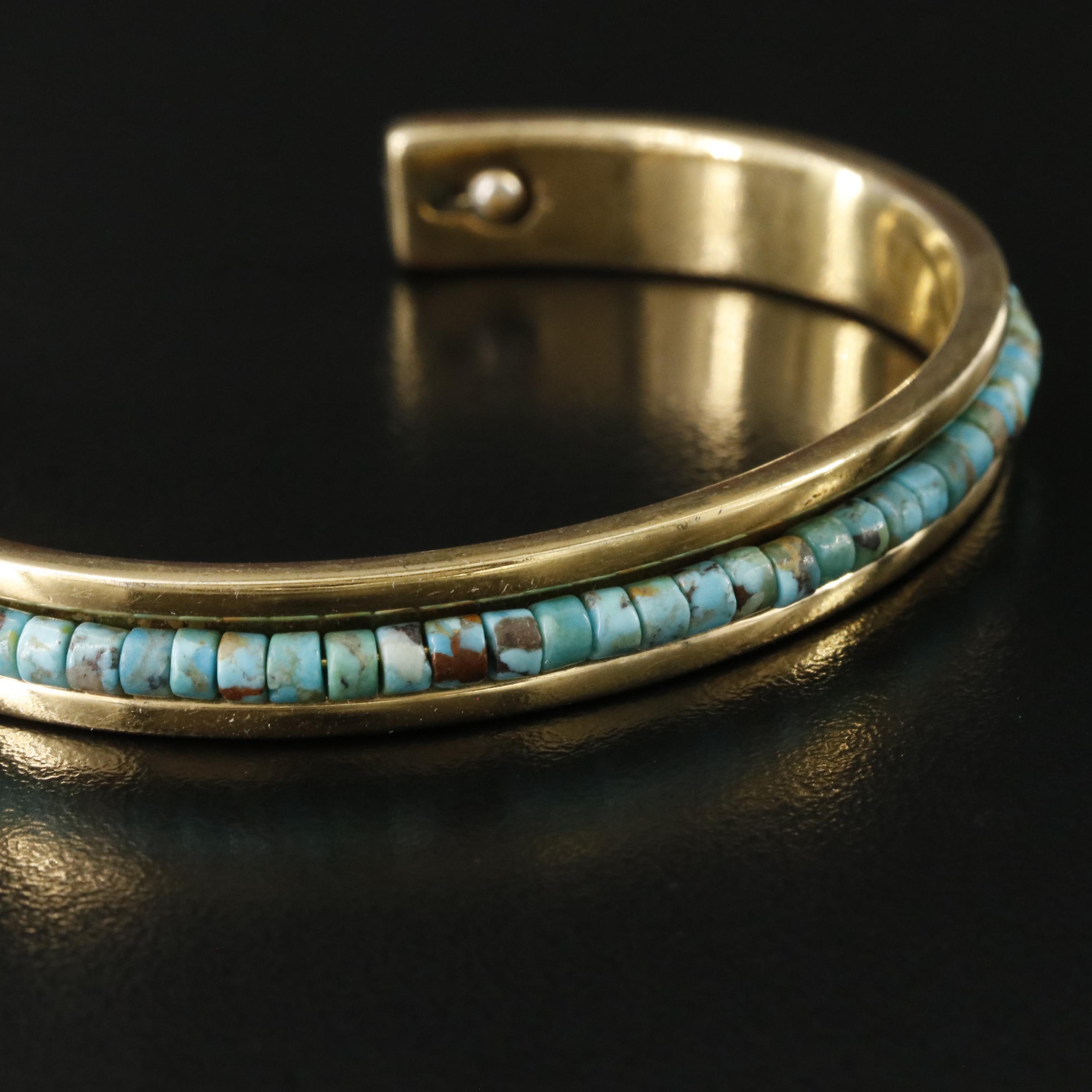 Hyde Forty-Seven Turquoise Bead Cuff Bracelet