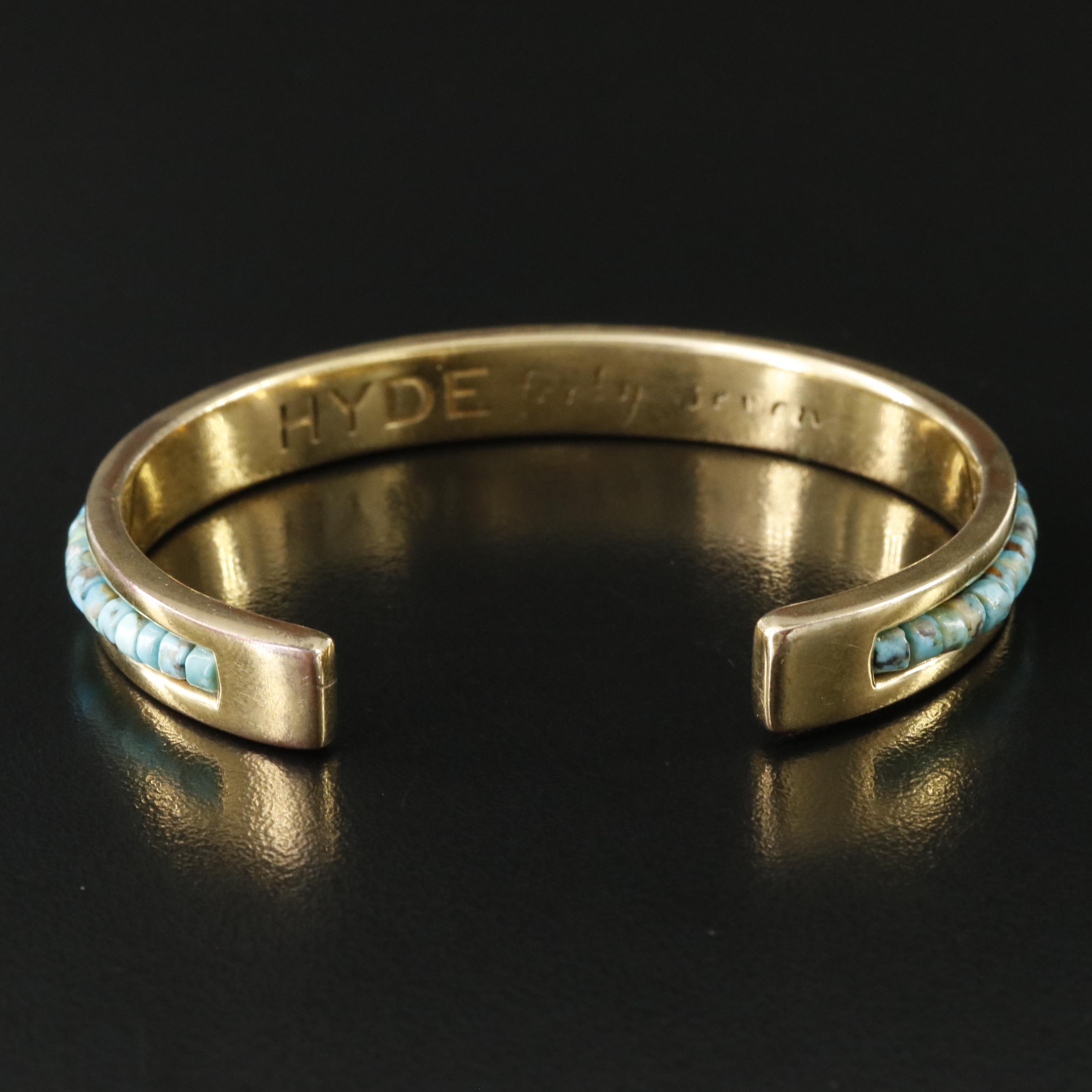 Hyde Forty-Seven Turquoise Bead Cuff Bracelet