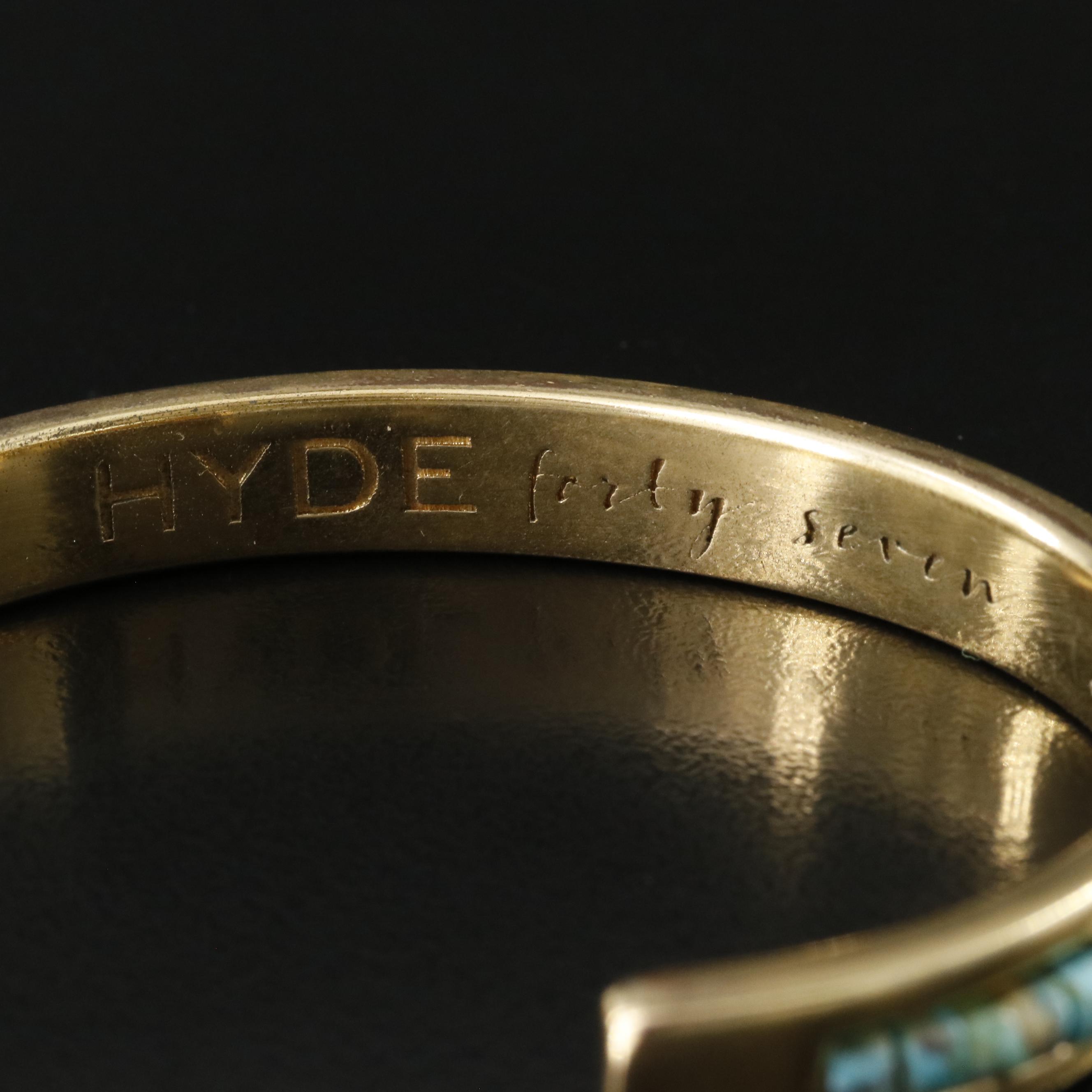 Hyde Forty-Seven Turquoise Bead Cuff Bracelet