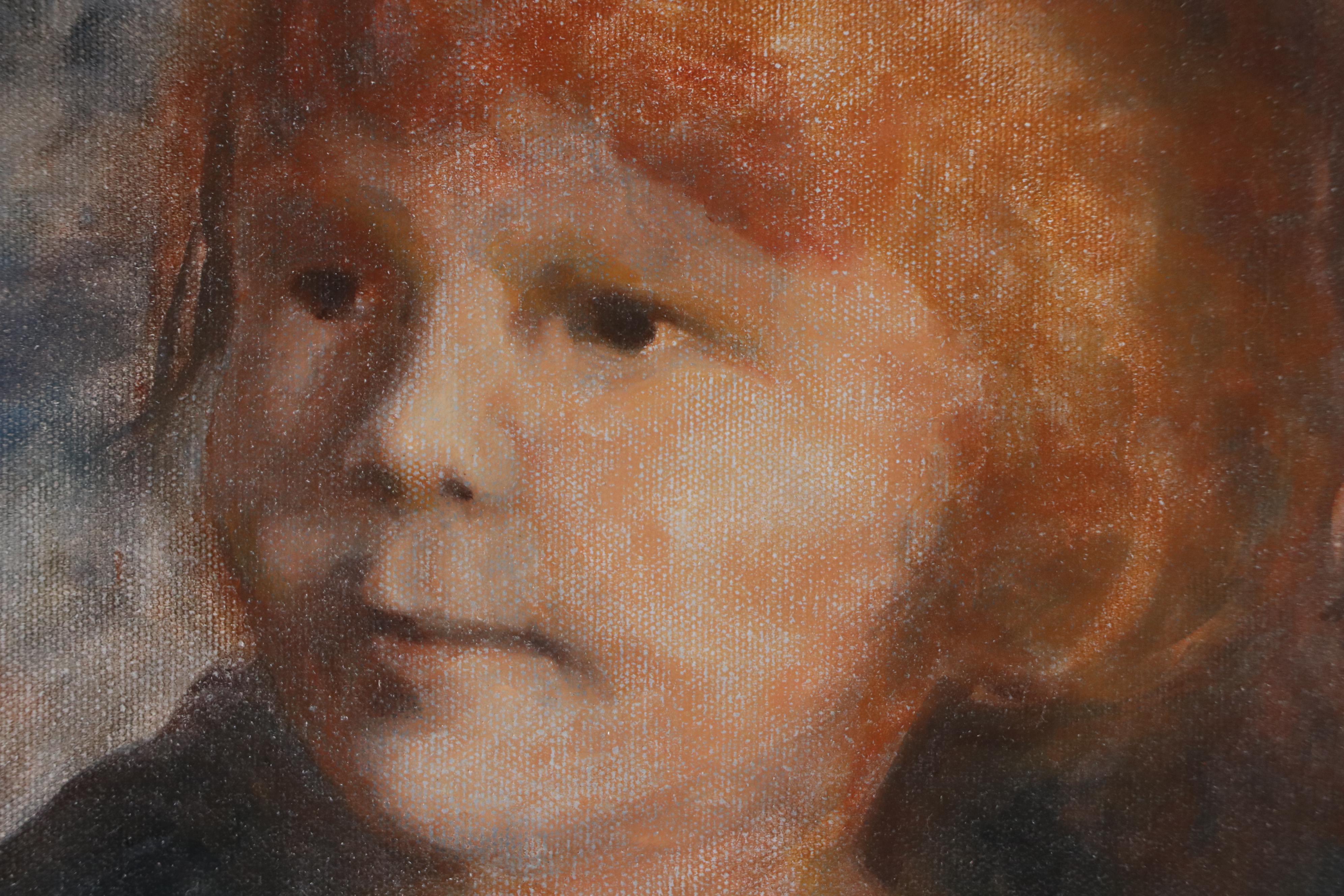 Oil Portrait of a Child, Late 20th Century
