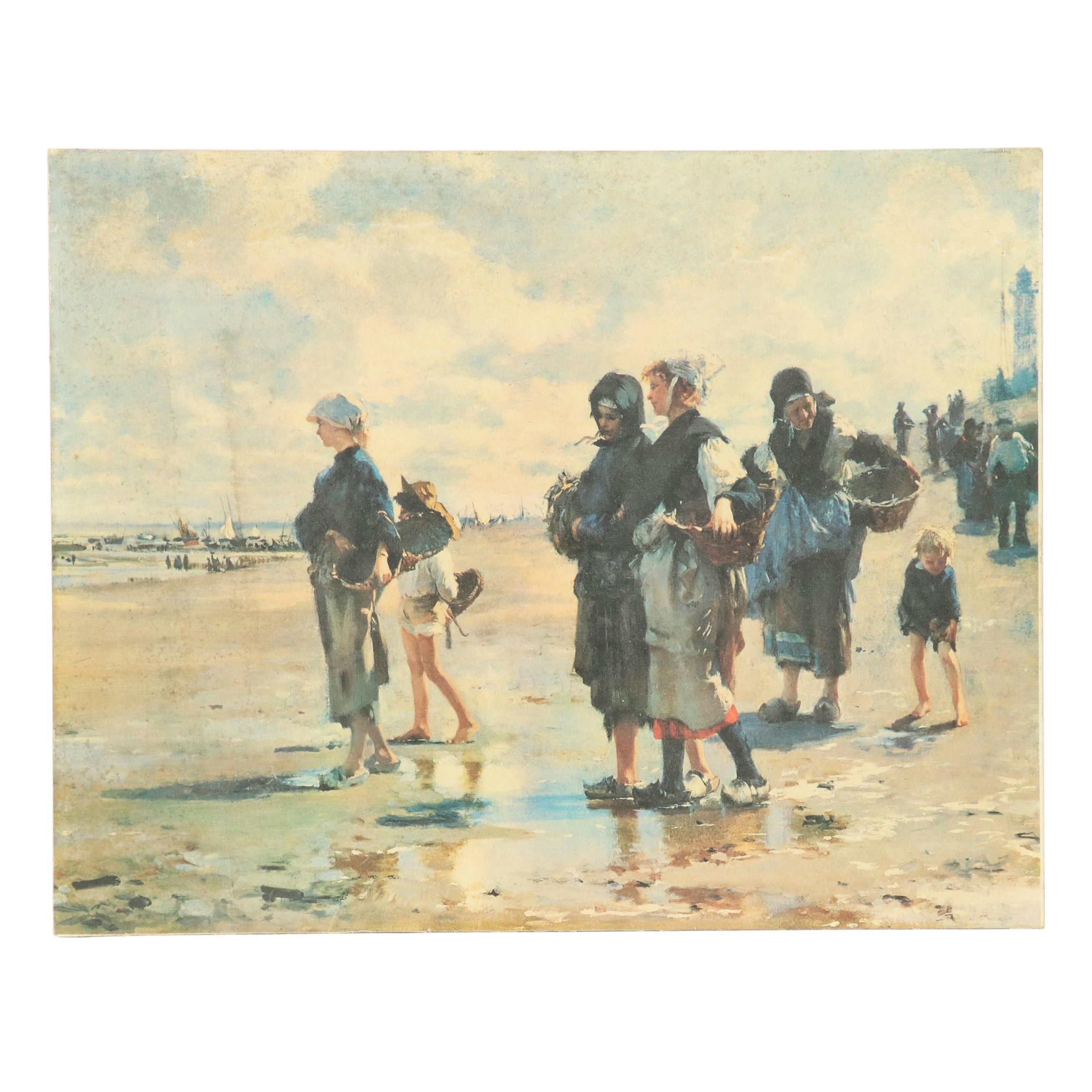 Offset Lithograph "En route pour la pêche" After John Singer Sargent