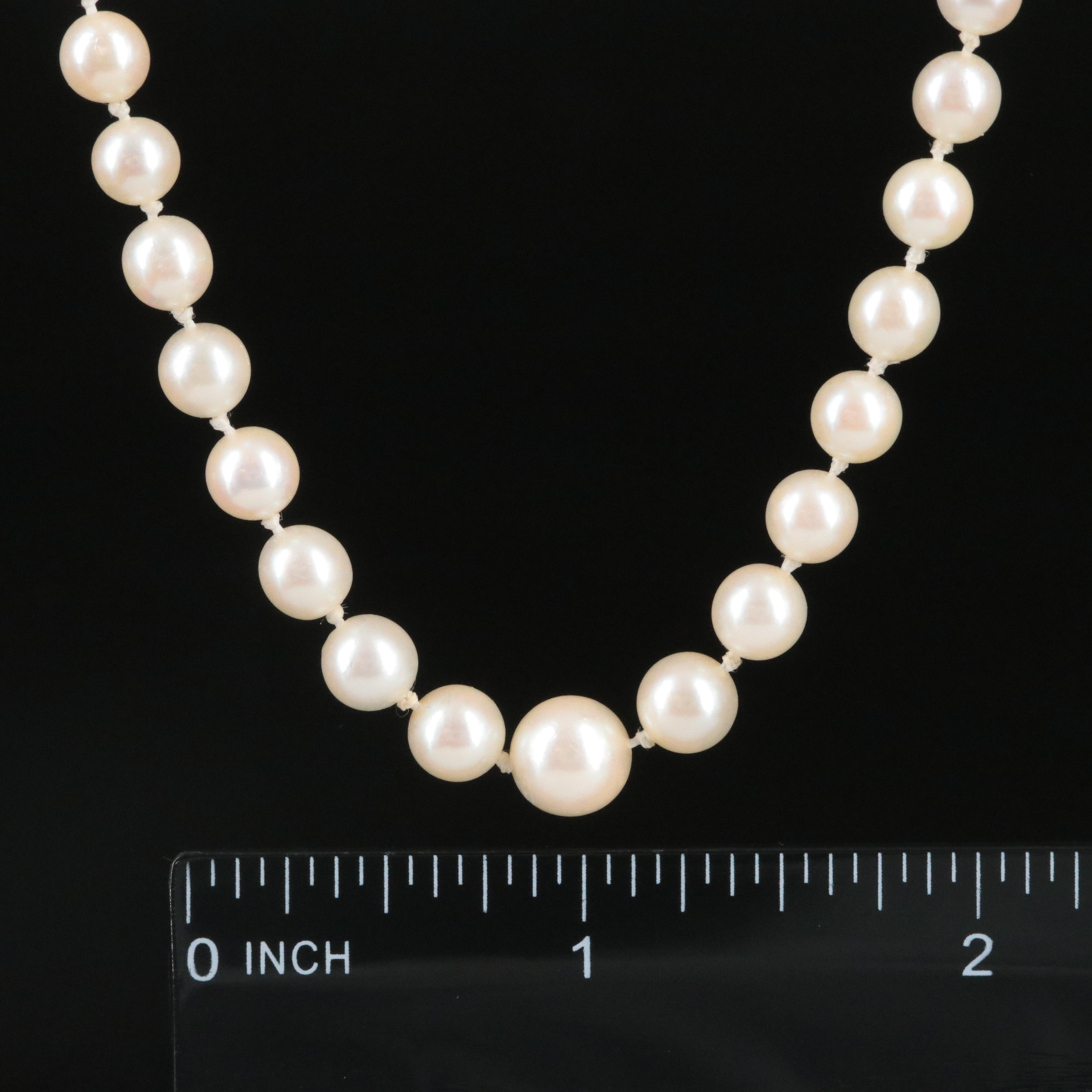 Vintage Pearl Necklace with 14K Clasp