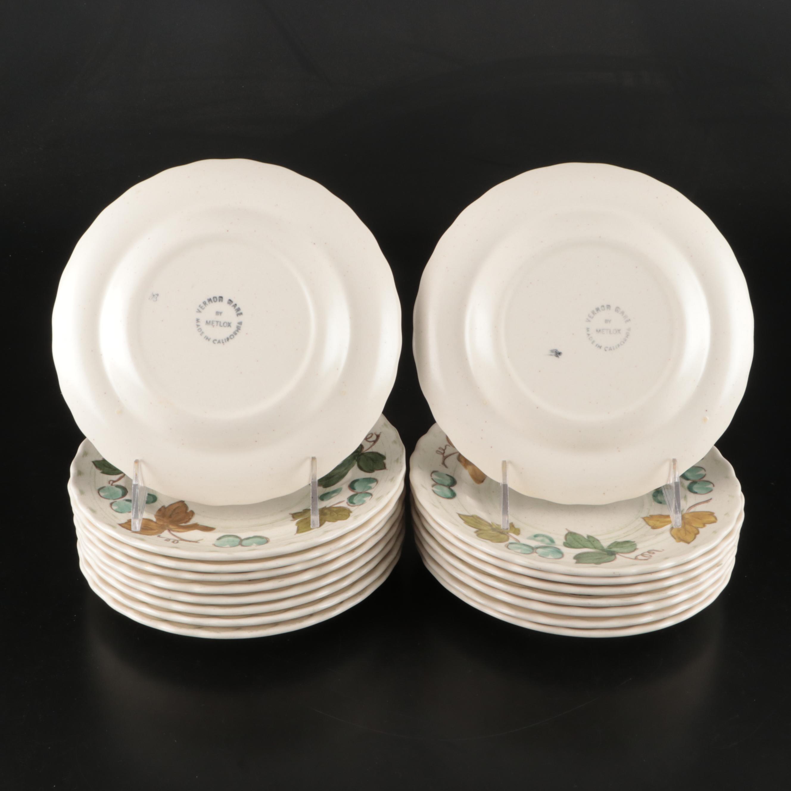 Vernon Ware by Metlox "Vineyard" Salad Plates, 1960-1980