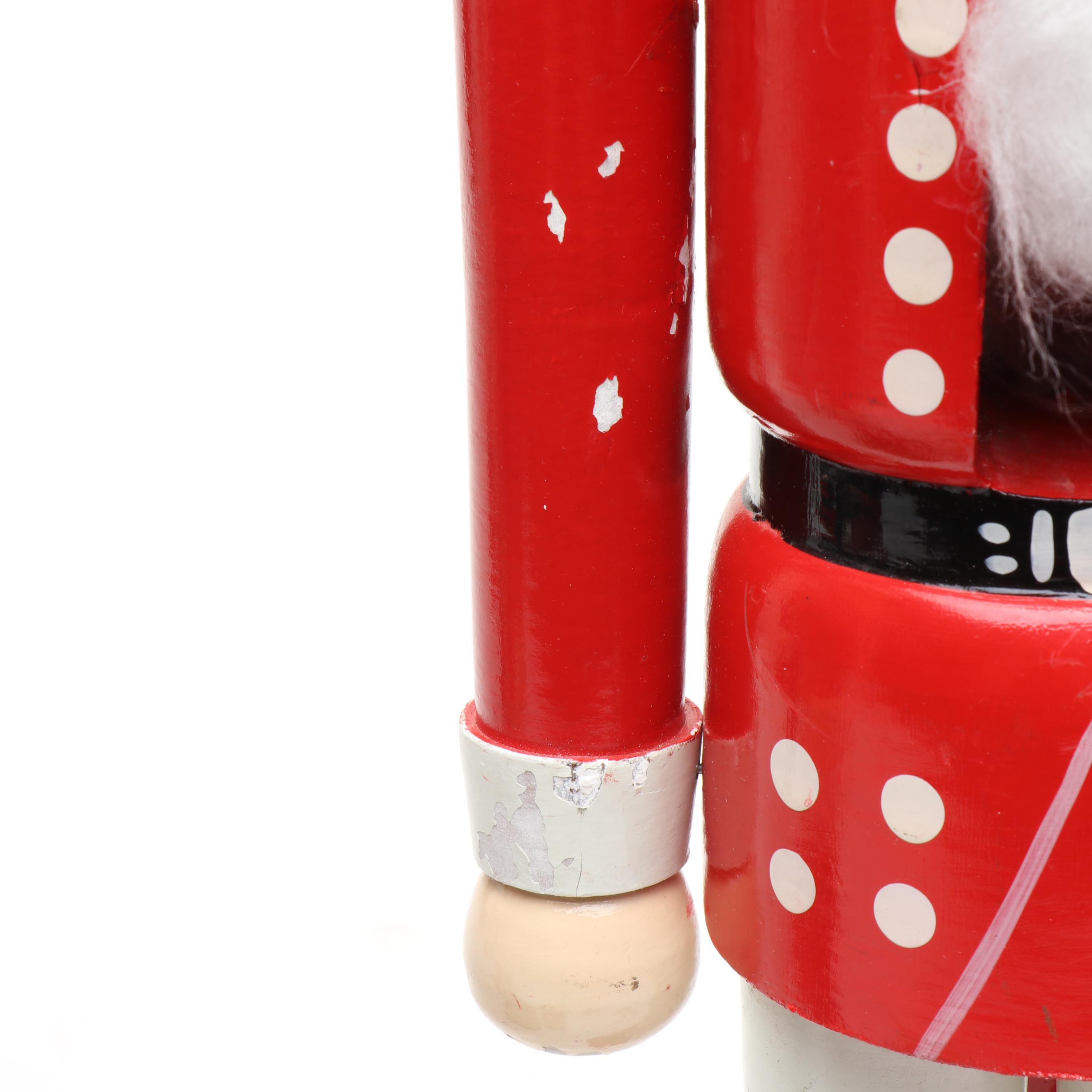 German Style Painted and Embellished Wood Nutcrackers