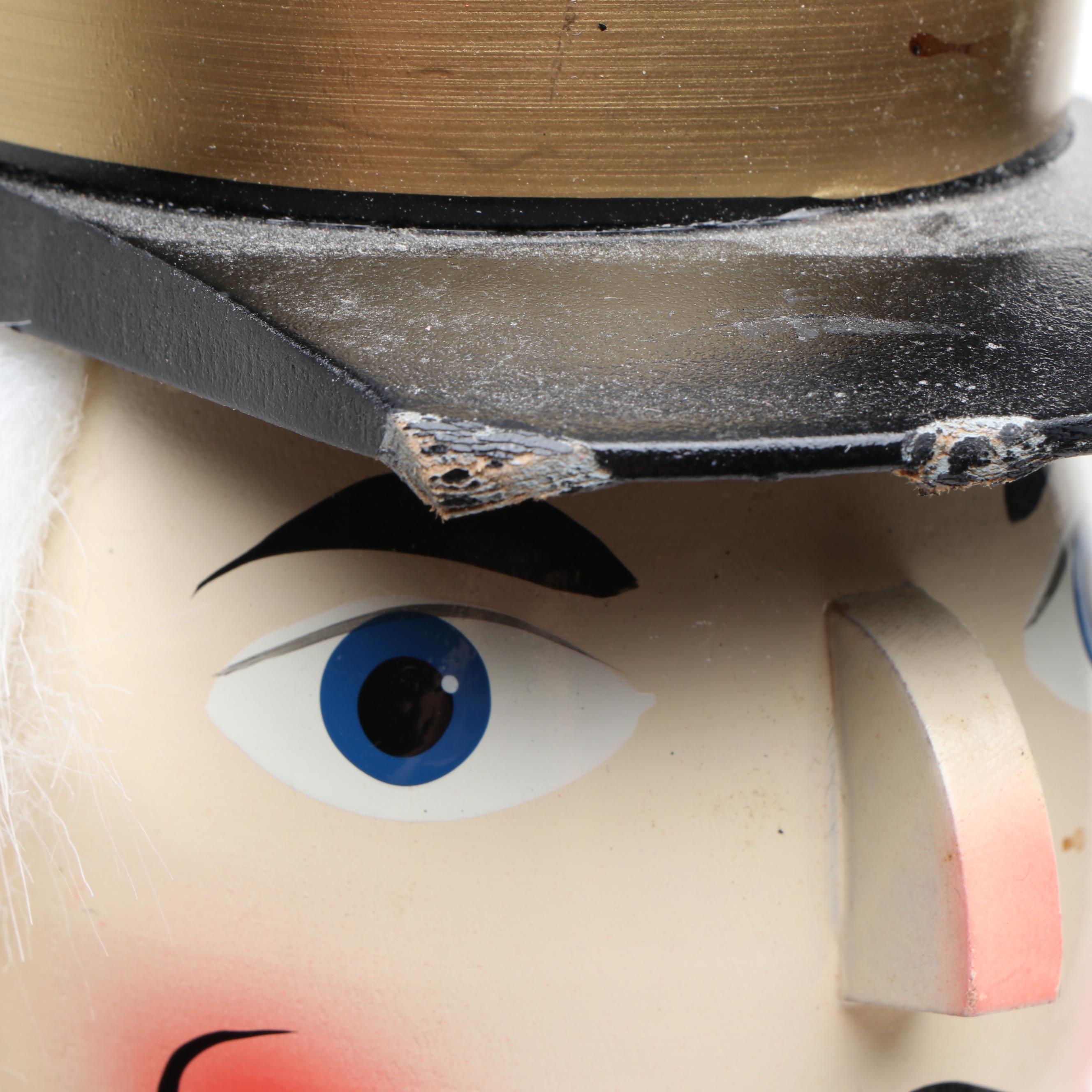 German Style Painted and Embellished Wood Nutcrackers