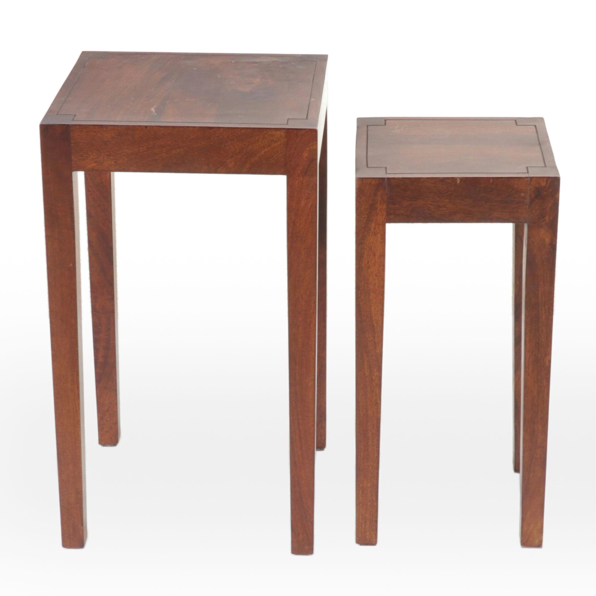 Set of Two Mahogany Nesting Tables