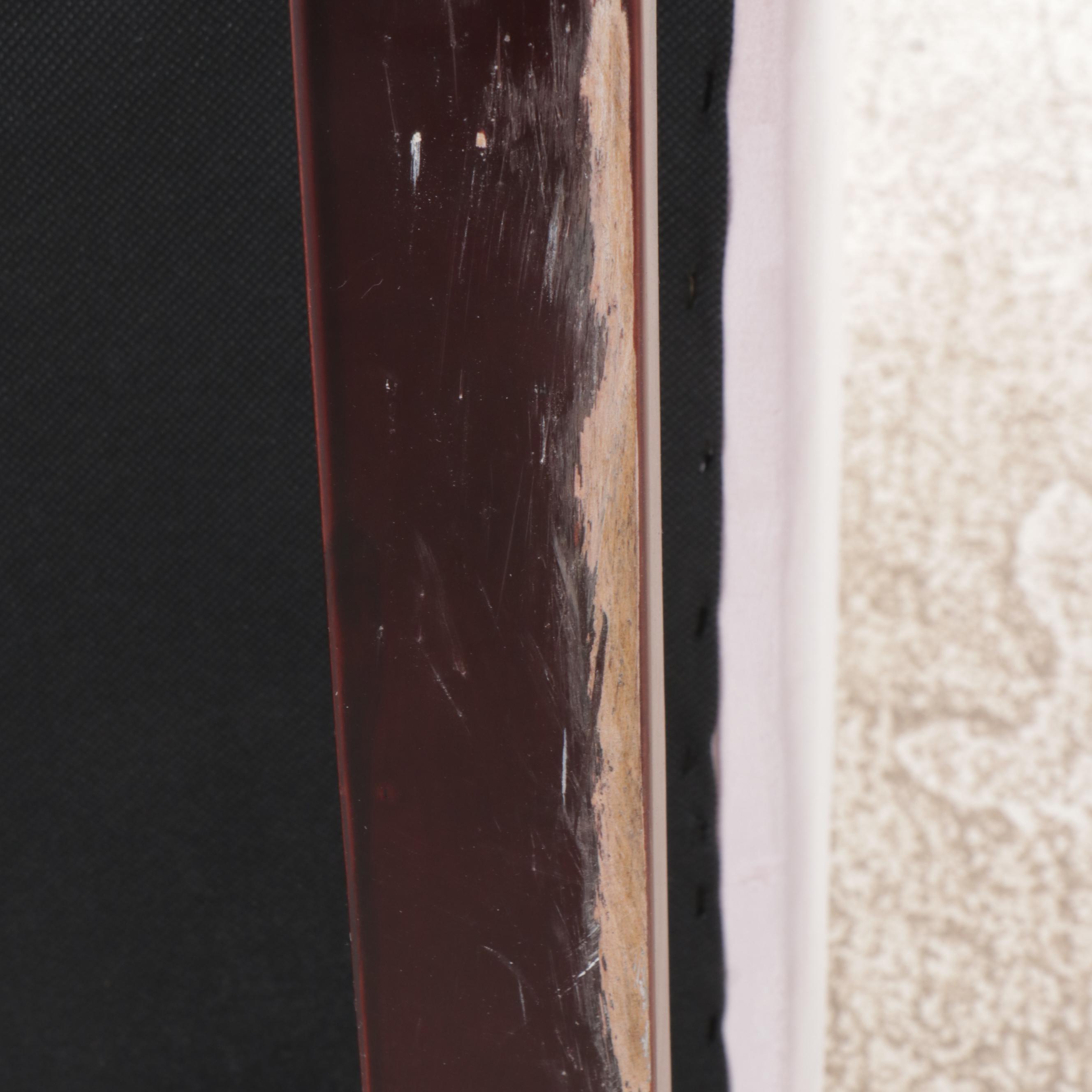 Pink Button-Tufted Rocking Chair with Paris Throw Pillow