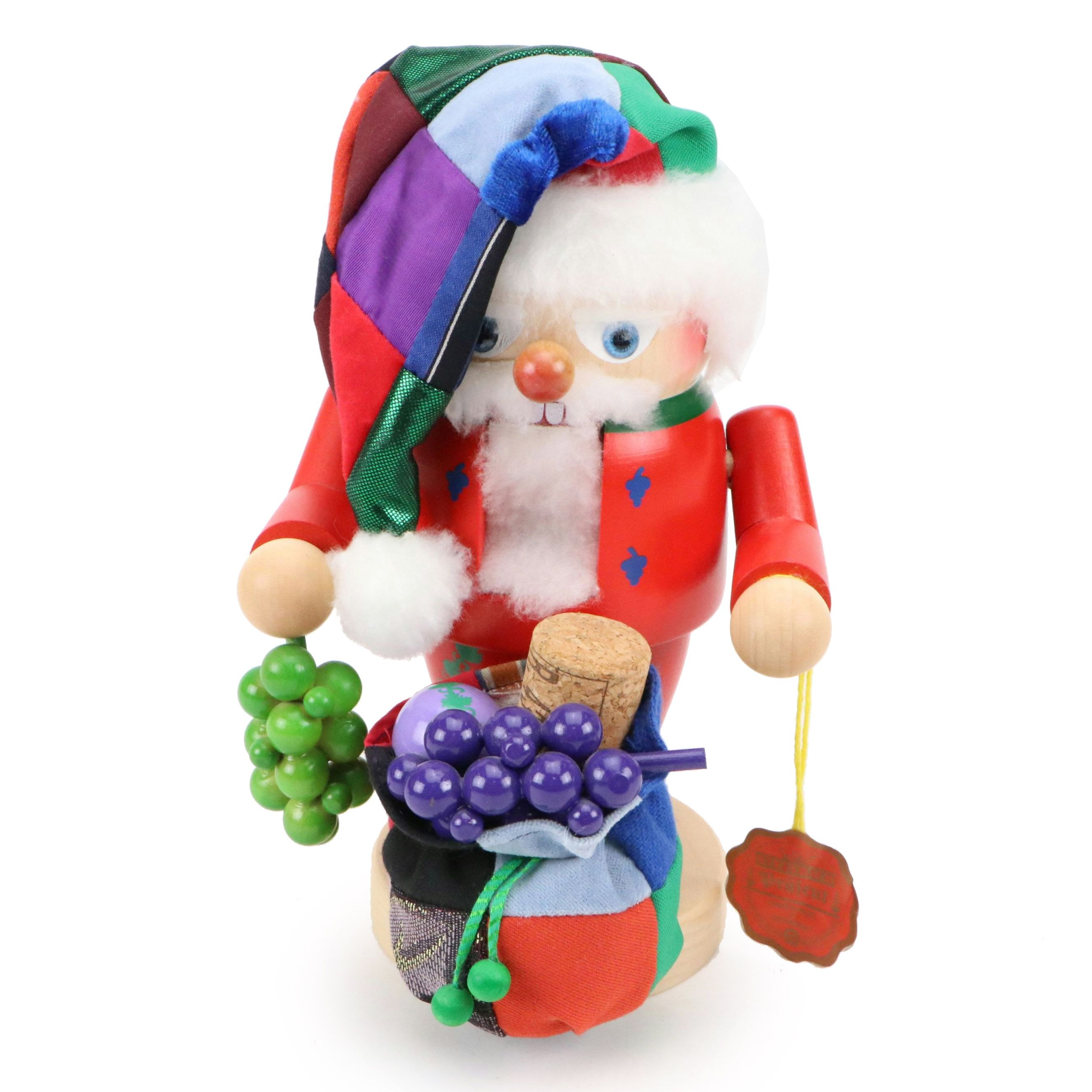 Steinbach "Troll Wine Santa" Handcrafted Wooden Nutcracker