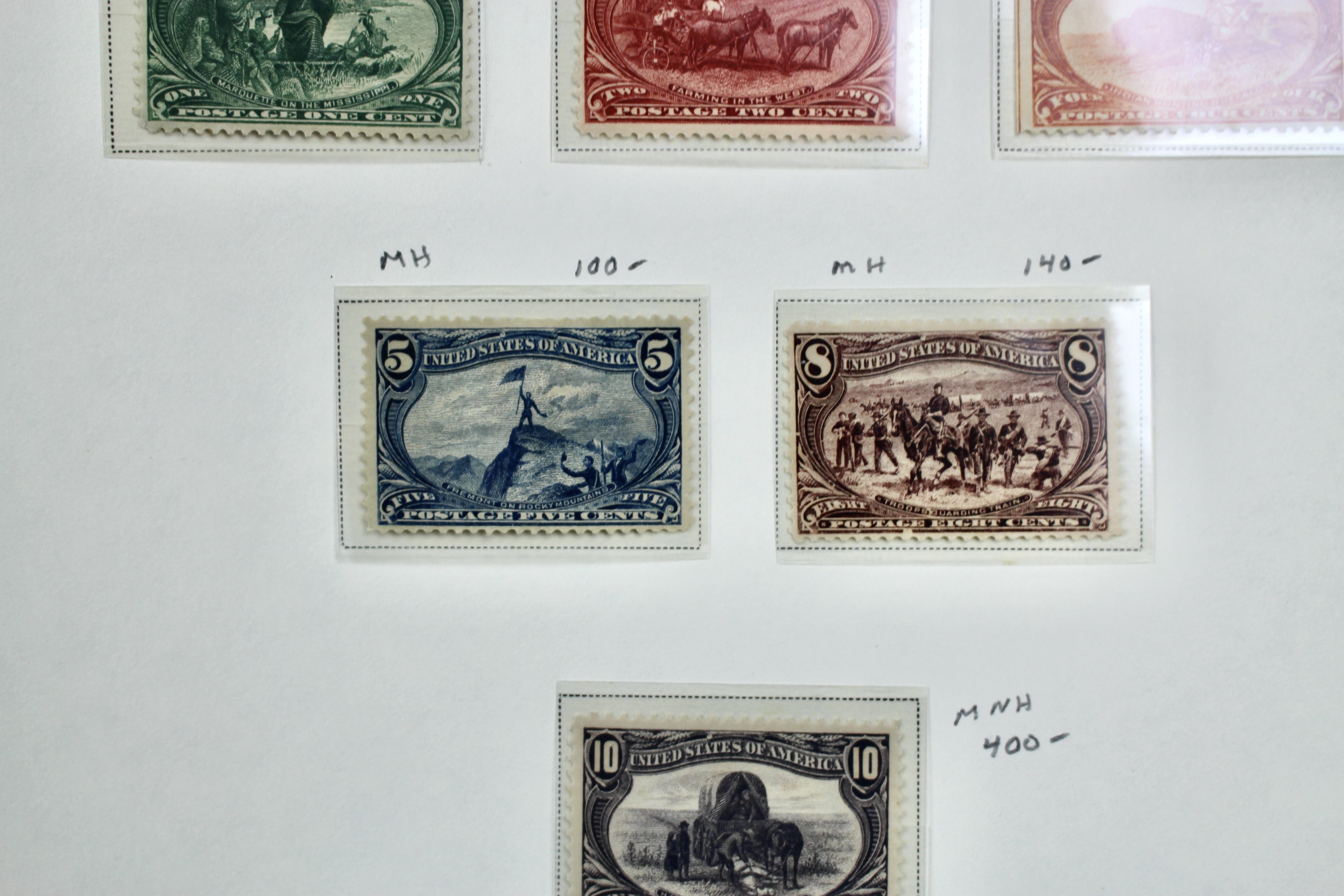 Six Mint Condition 1898 Trans-Mississippi Exposition Postage Stamps