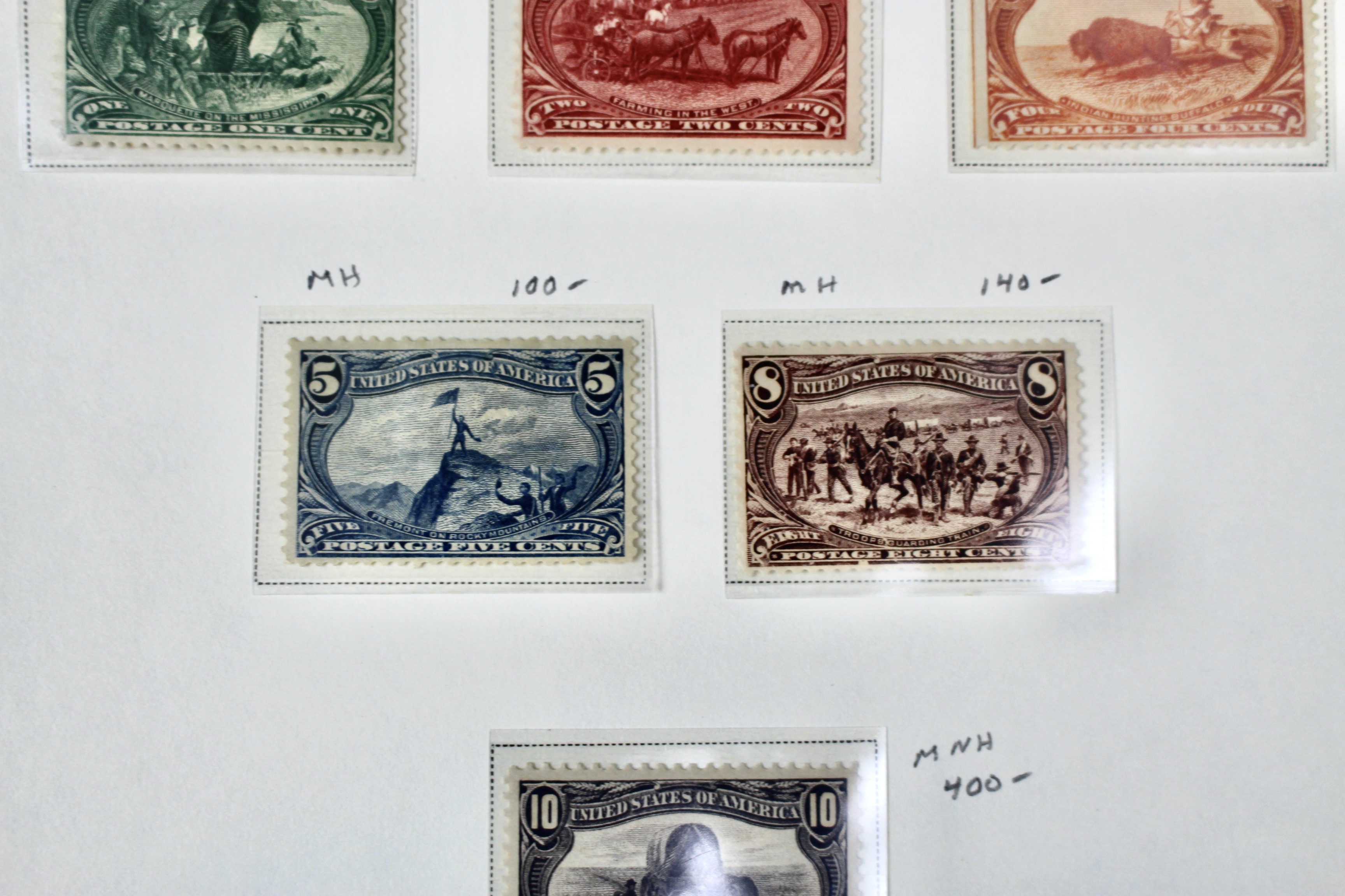 Six Mint Condition 1898 Trans-Mississippi Exposition Postage Stamps