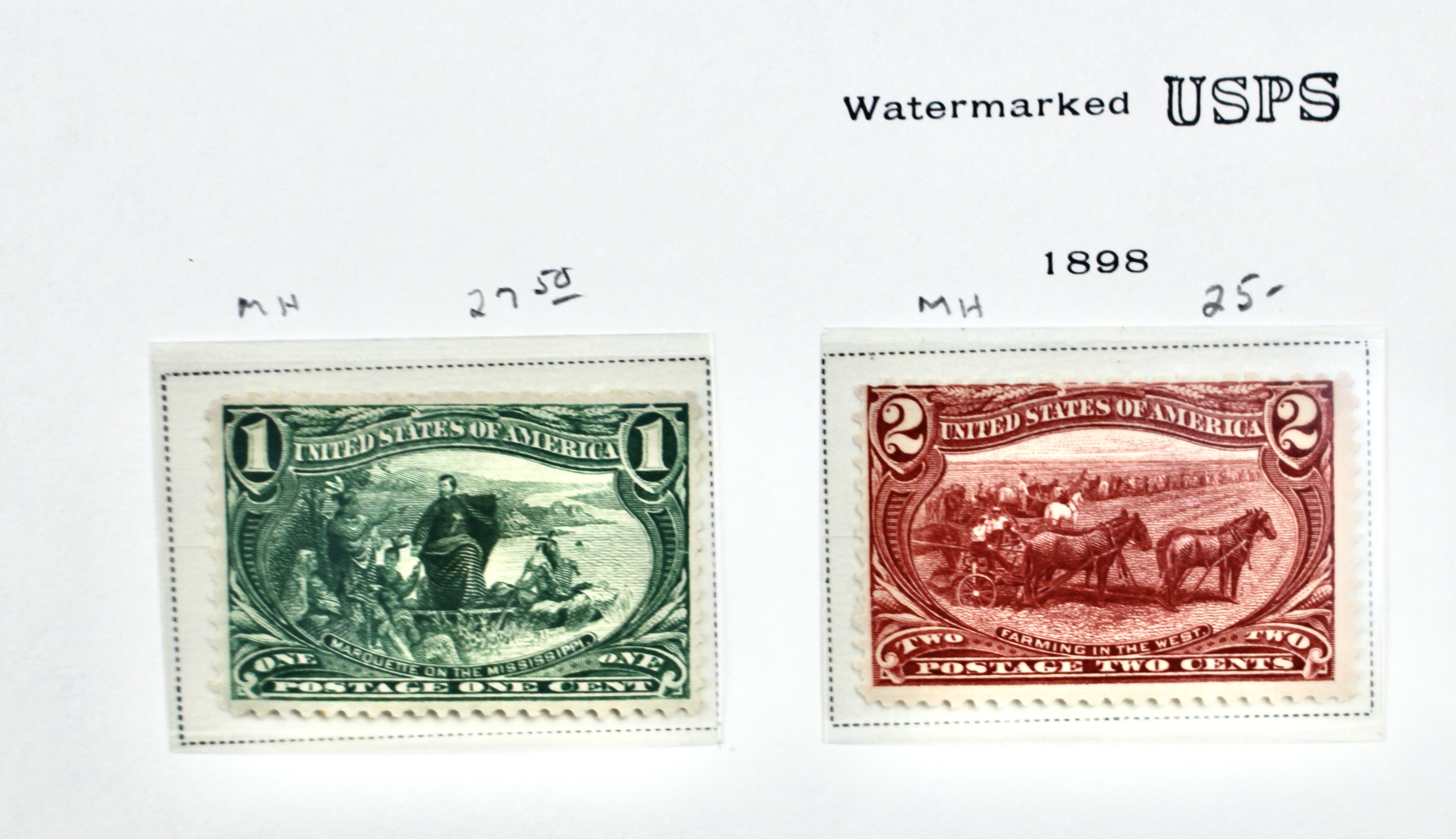 Six Mint Condition 1898 Trans-Mississippi Exposition Postage Stamps