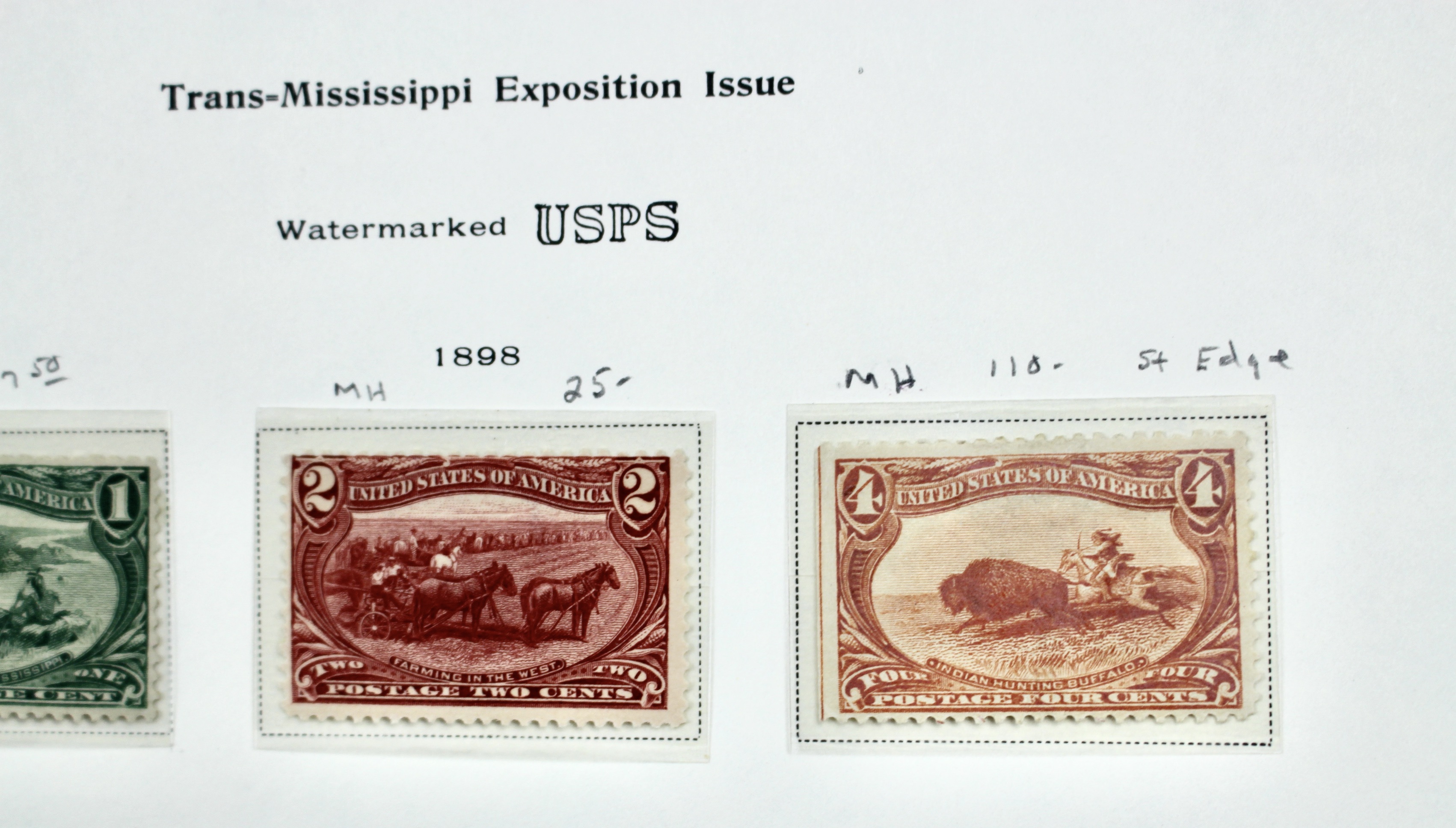 Six Mint Condition 1898 Trans-Mississippi Exposition Postage Stamps