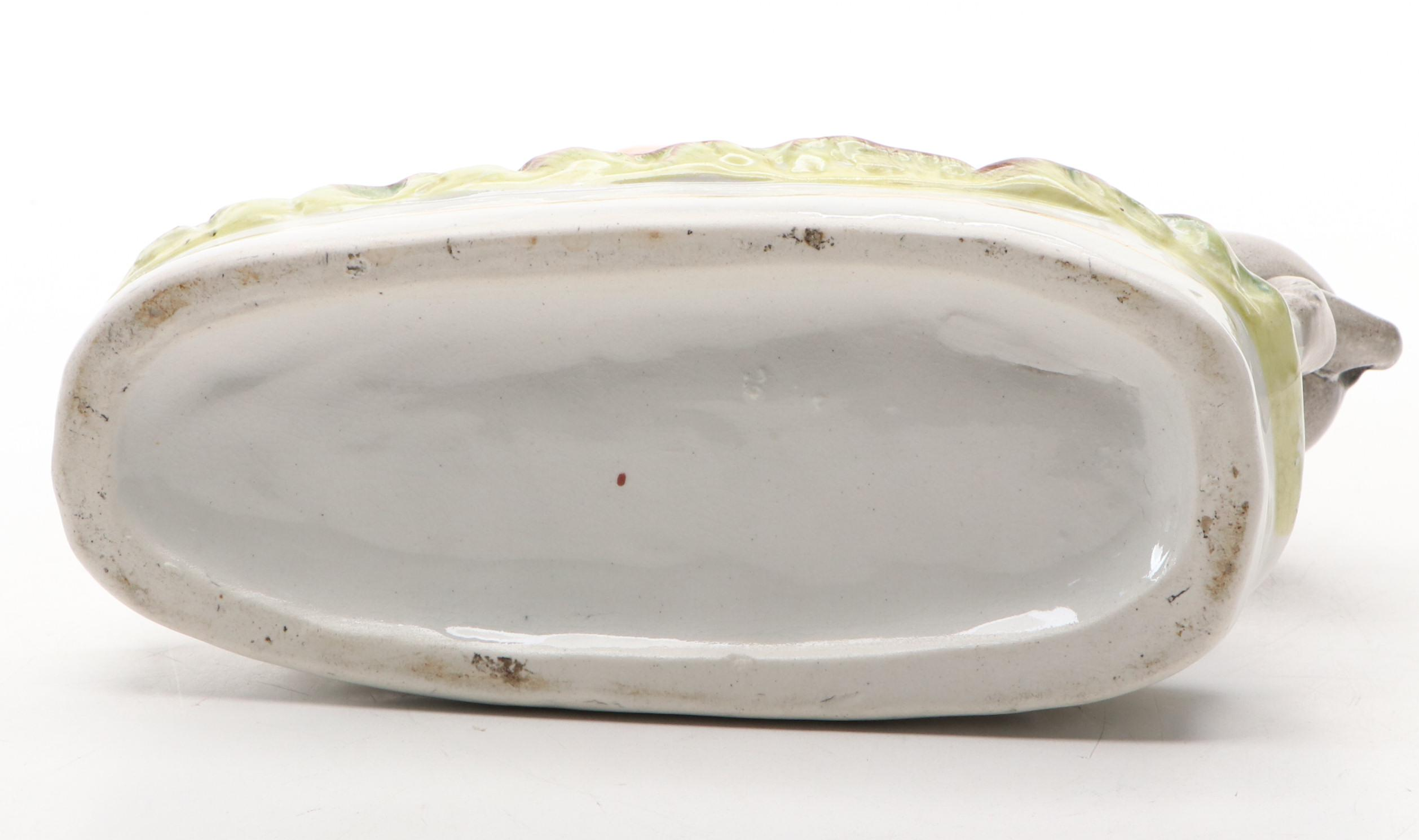 Staffordshire Samson and The Lion Flatback Figure, Mid to Late 19th Century