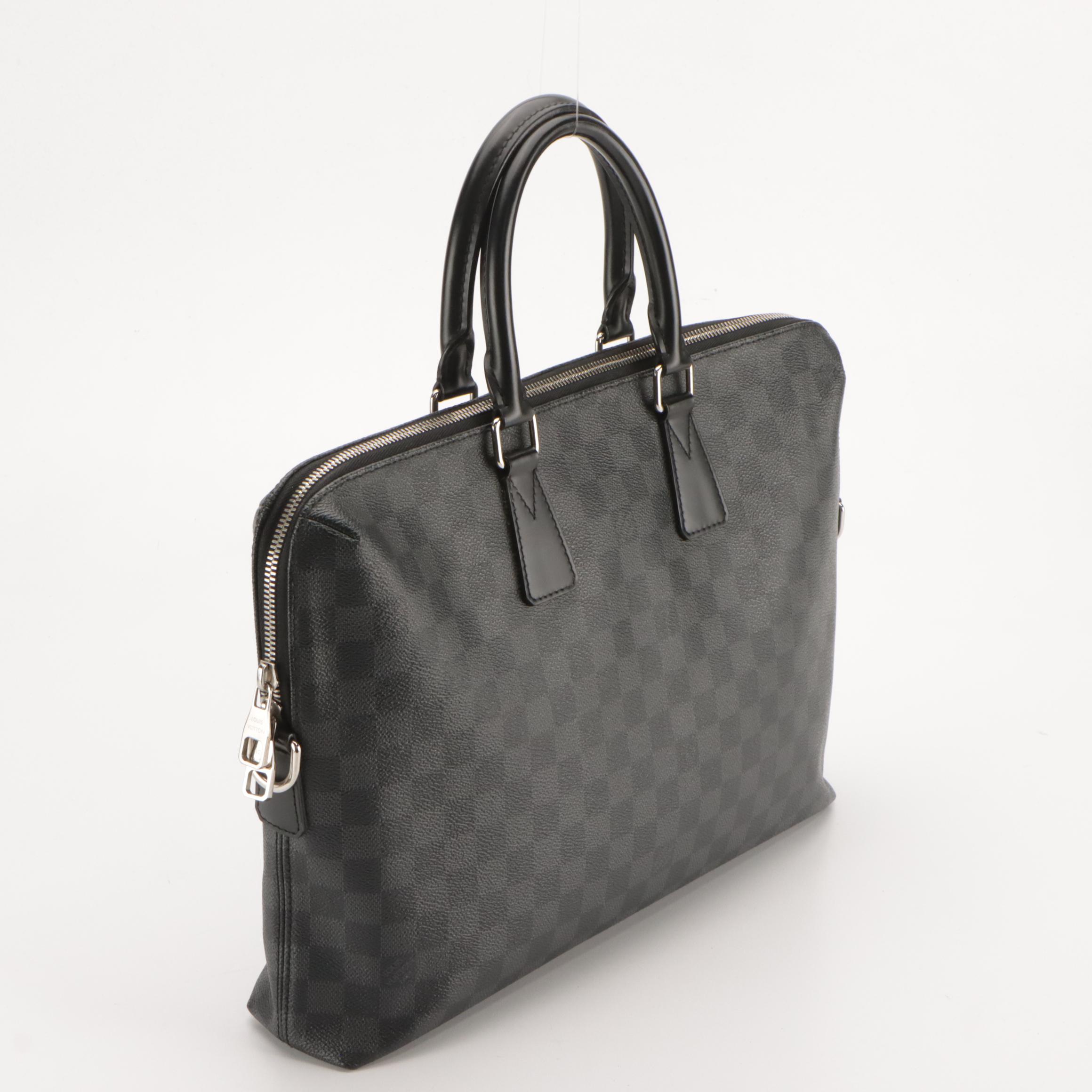 Louis Vuitton Porte-Documents Jour in Damier Graphite Canvas and Leather