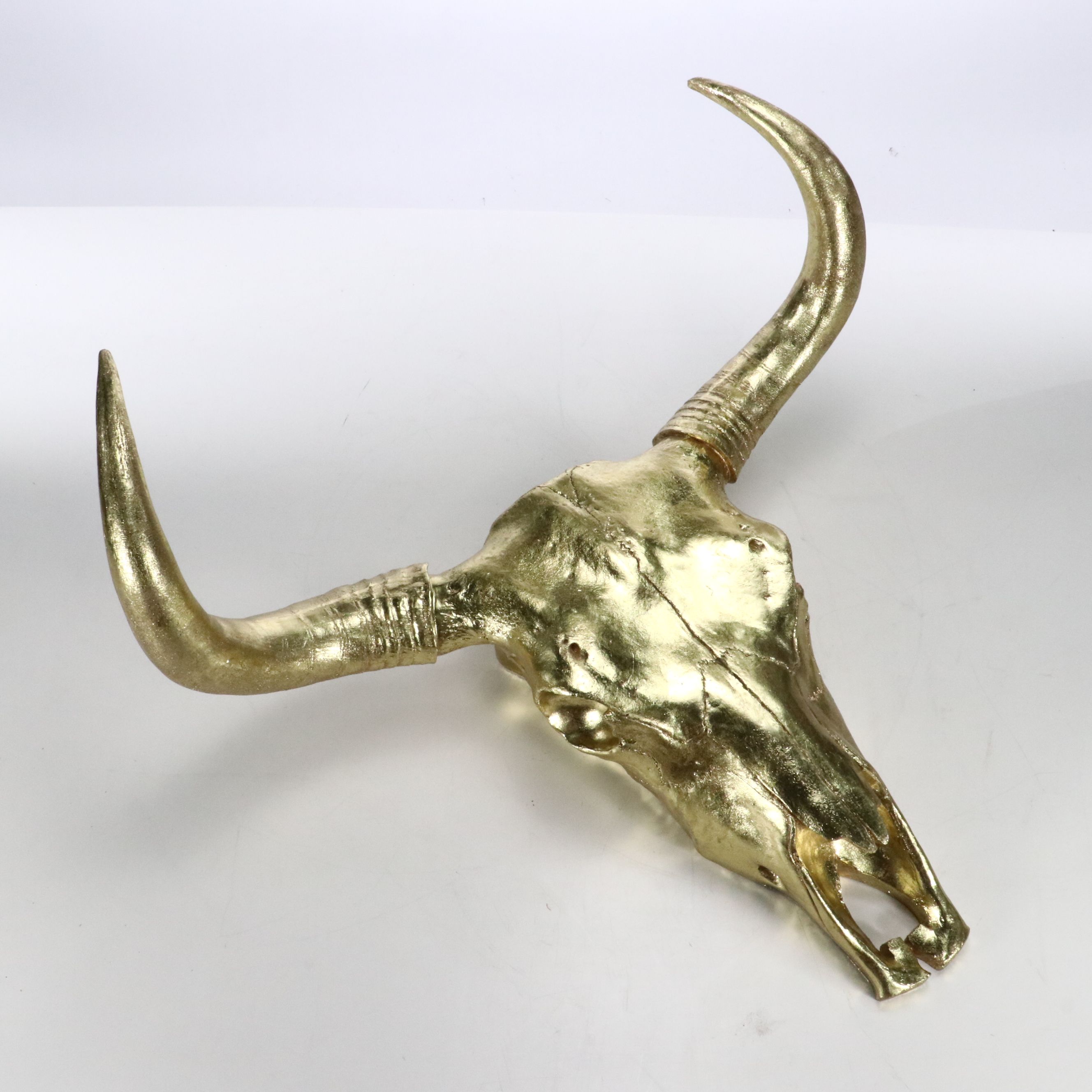 Three Hands Corp. Gilt Faux Bison Skull
