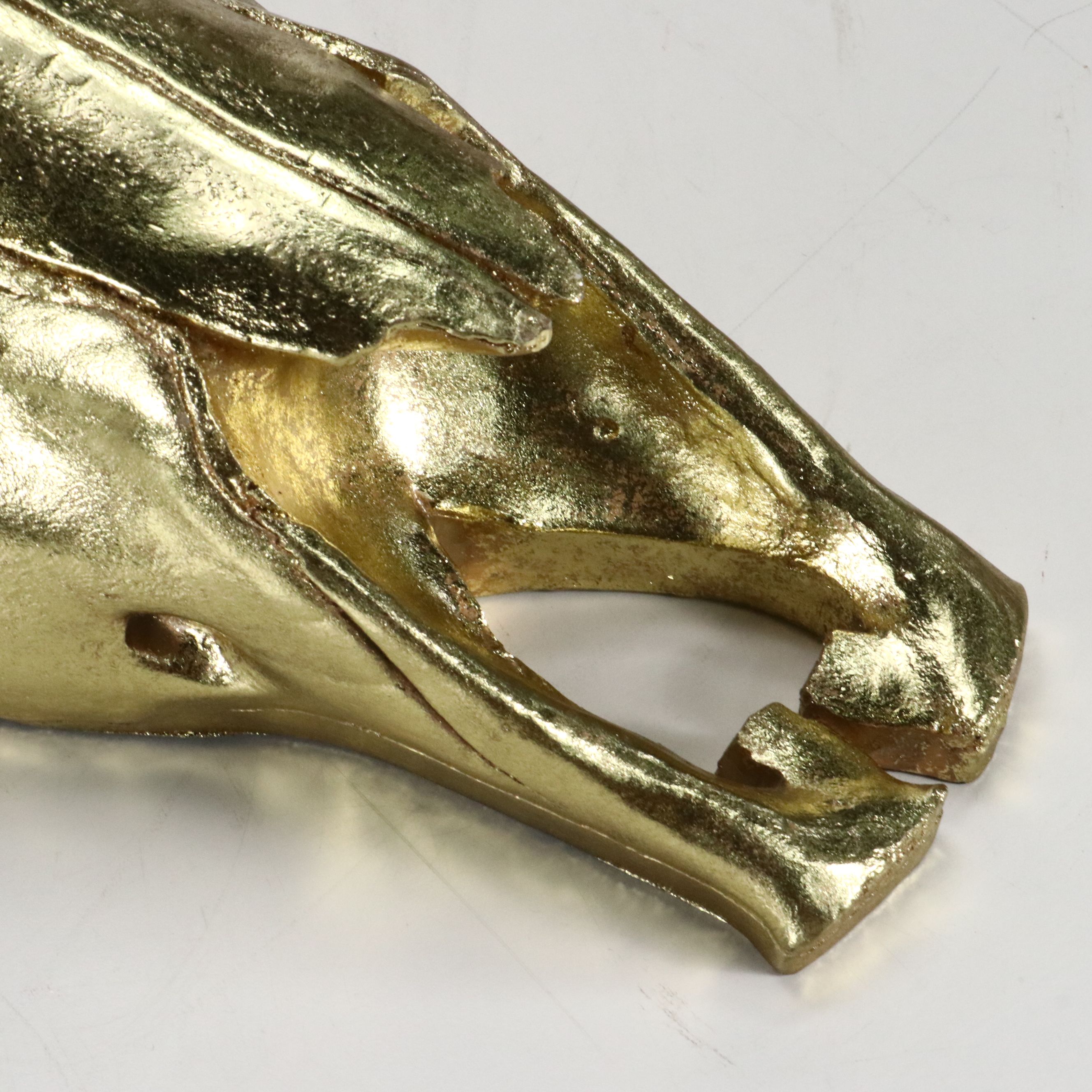 Three Hands Corp. Gilt Faux Bison Skull