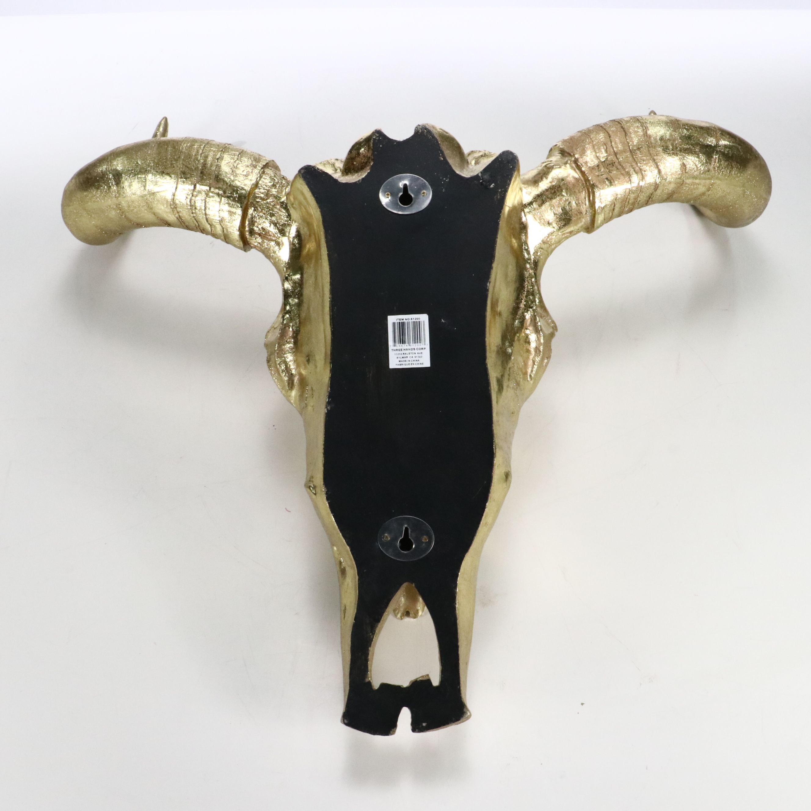 Three Hands Corp. Gilt Faux Bison Skull