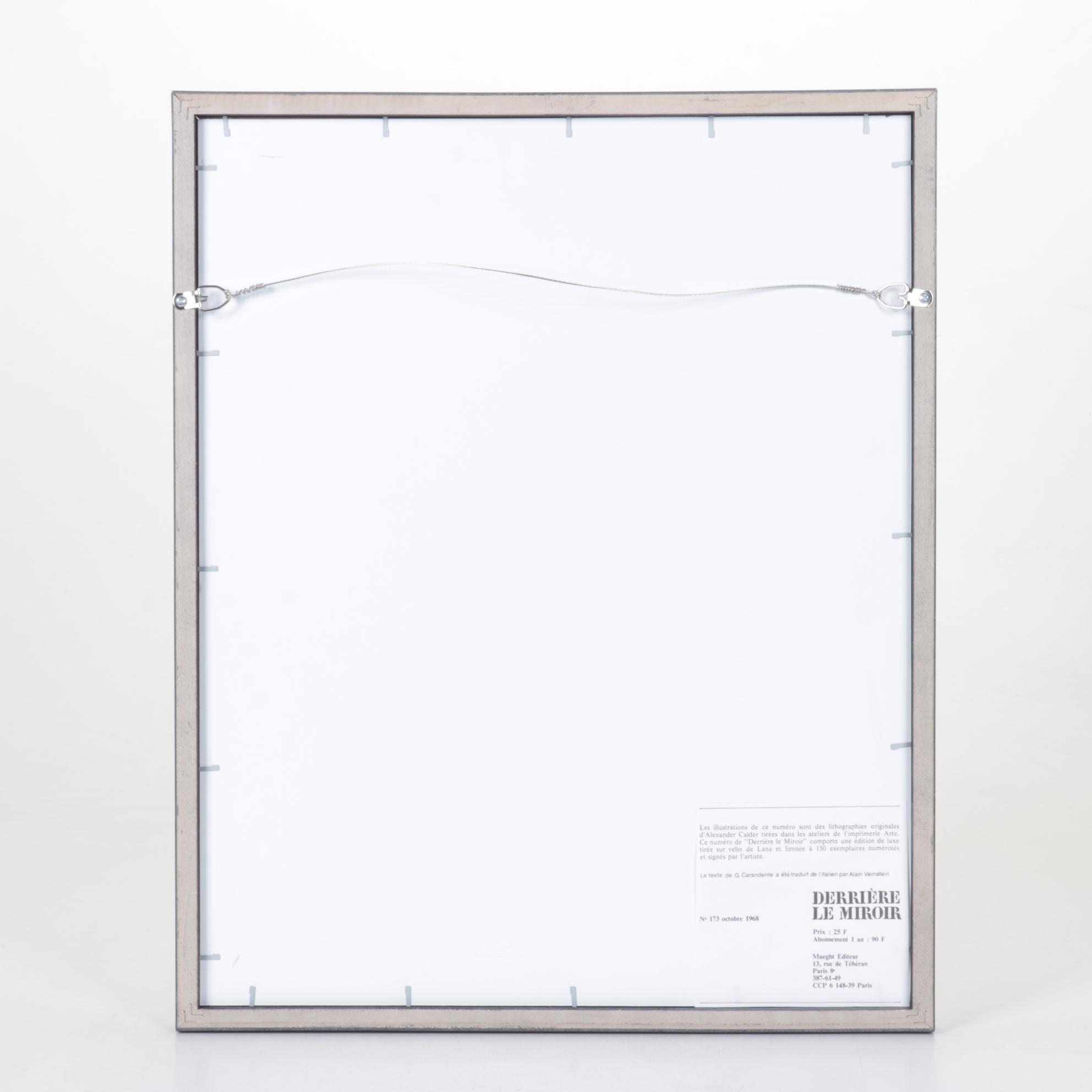 Alexander Calder Lithograph for "Derrière le Miroir," 1968