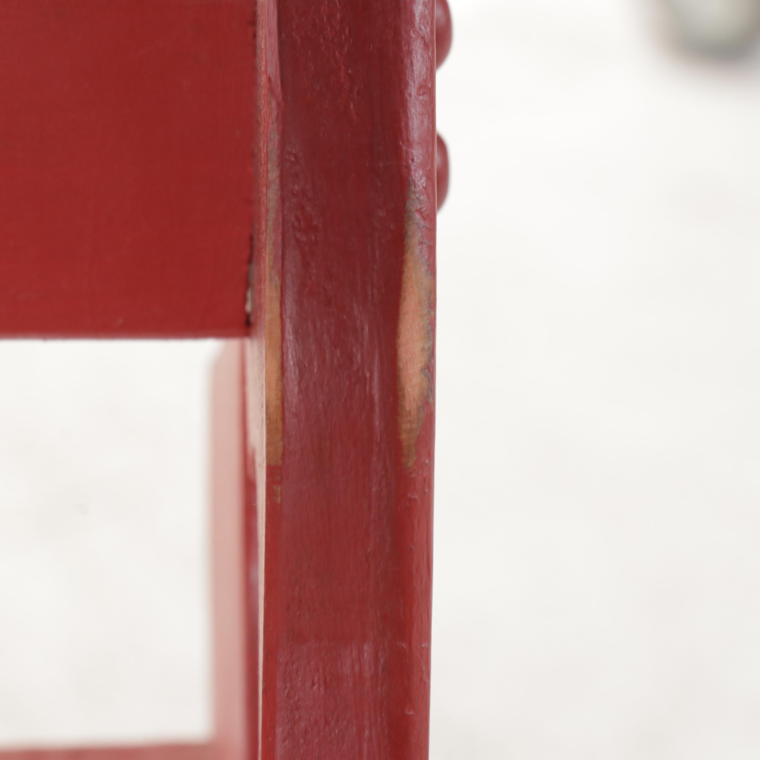 Primitive Style Painted Wood Quilt Rack