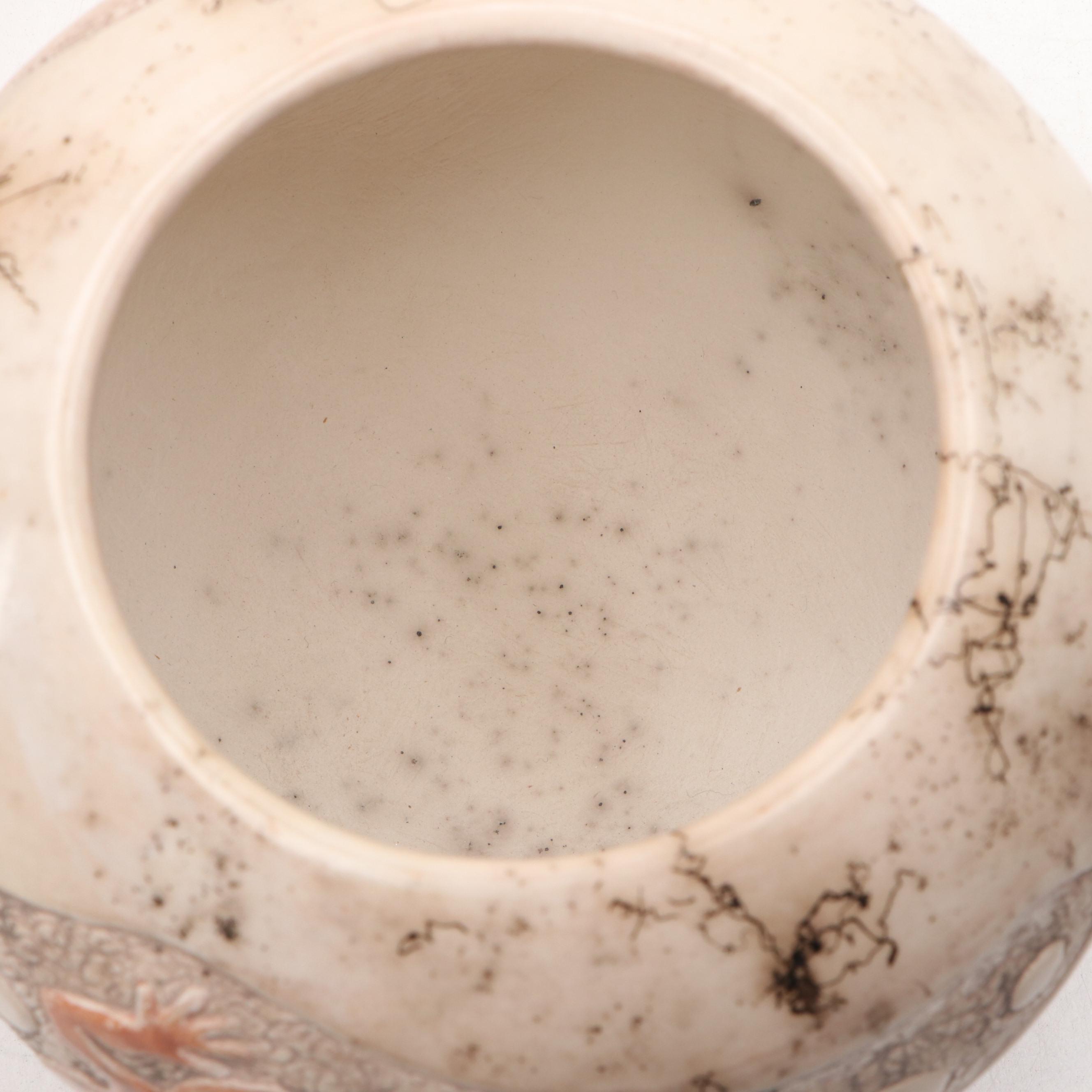 Mary Witkop Southwestern Serpent and Lizard Horse Hair Raku Ceramic Vases