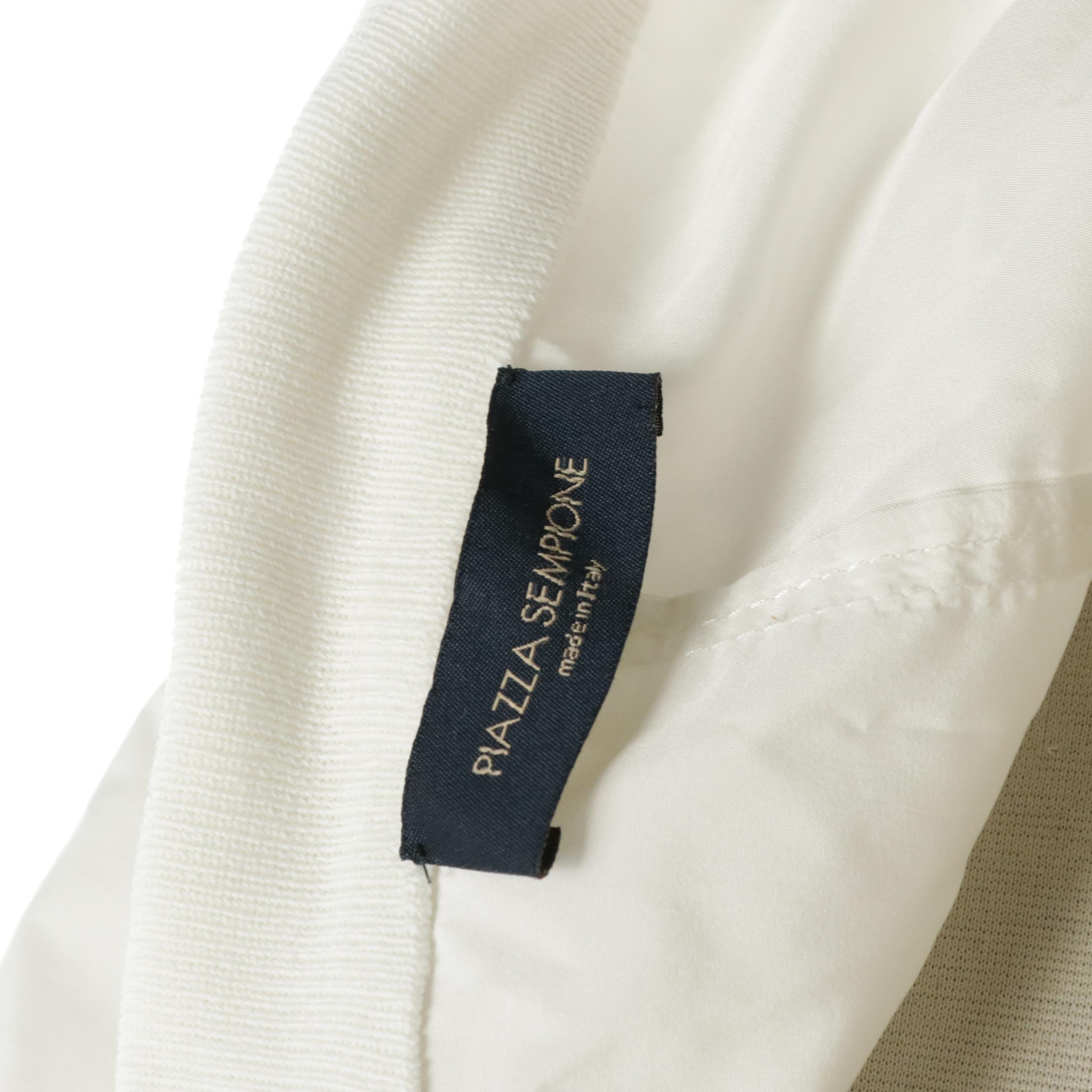 Piazza Sempione White Button-Front Lightweight Jacket