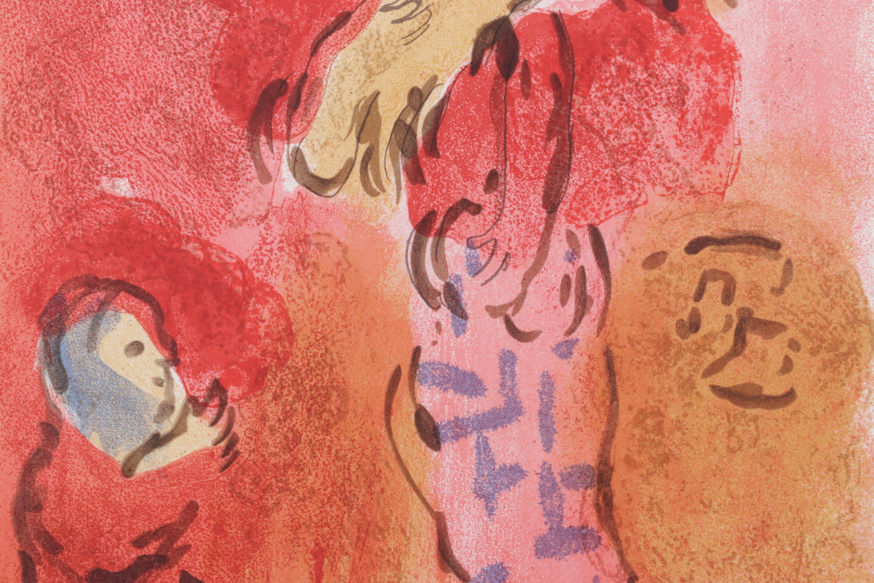 Marc Chagall Color Lithograph "Ruth la glaneuse" From "Verve," 1960