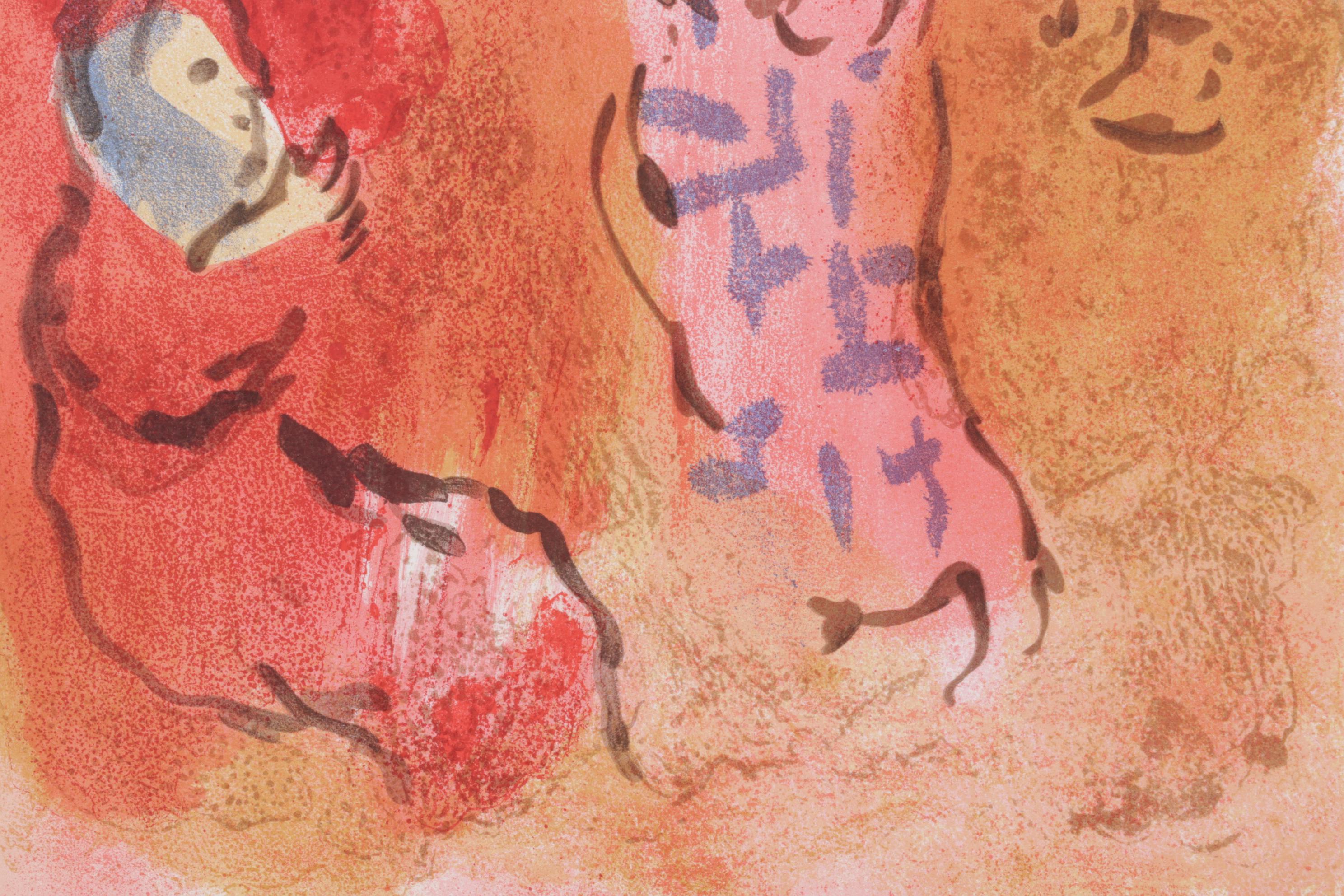 Marc Chagall Color Lithograph "Ruth la glaneuse" From "Verve," 1960