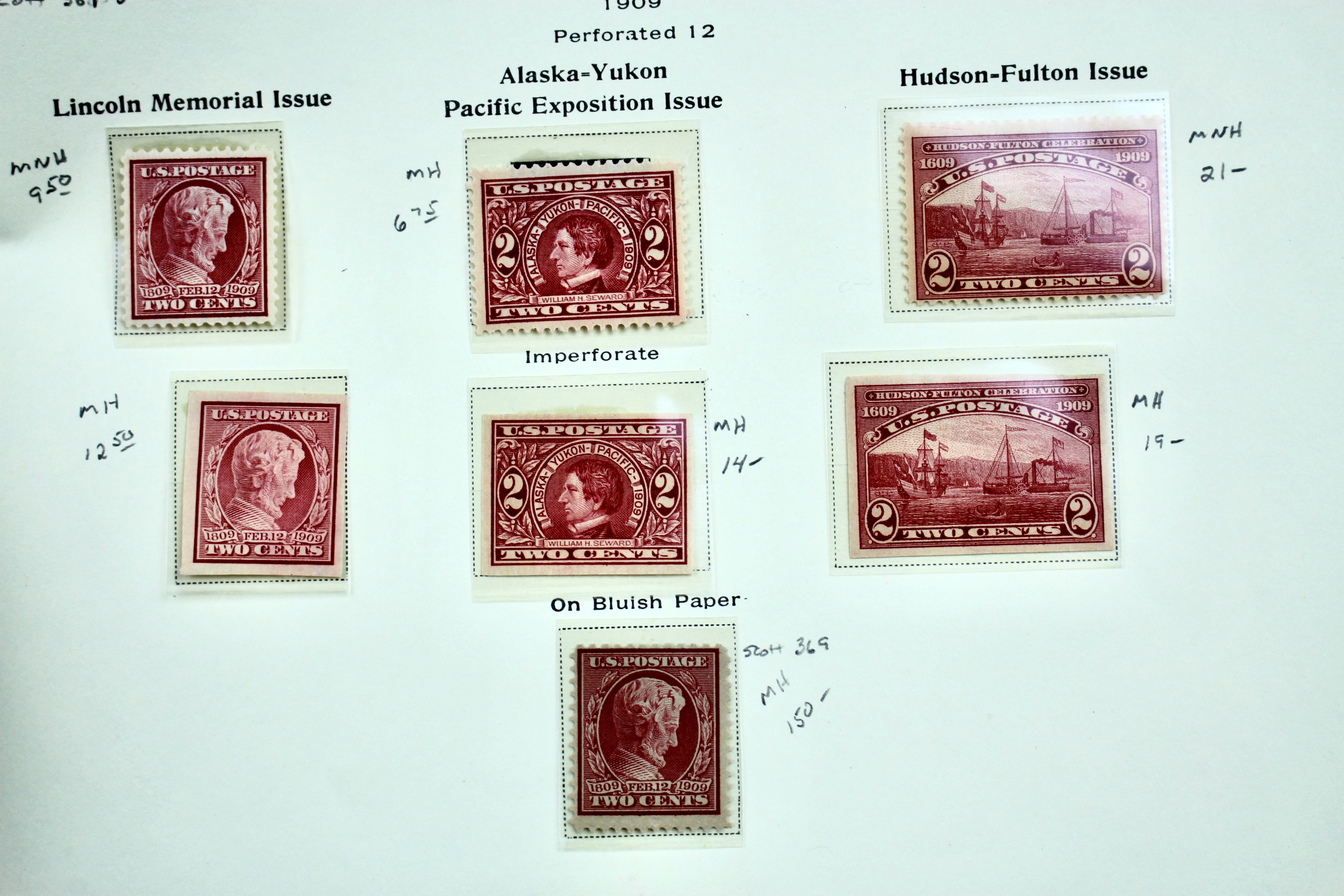 Mint Condition Scott #s 367 to 373 U.S. Postage Stamps