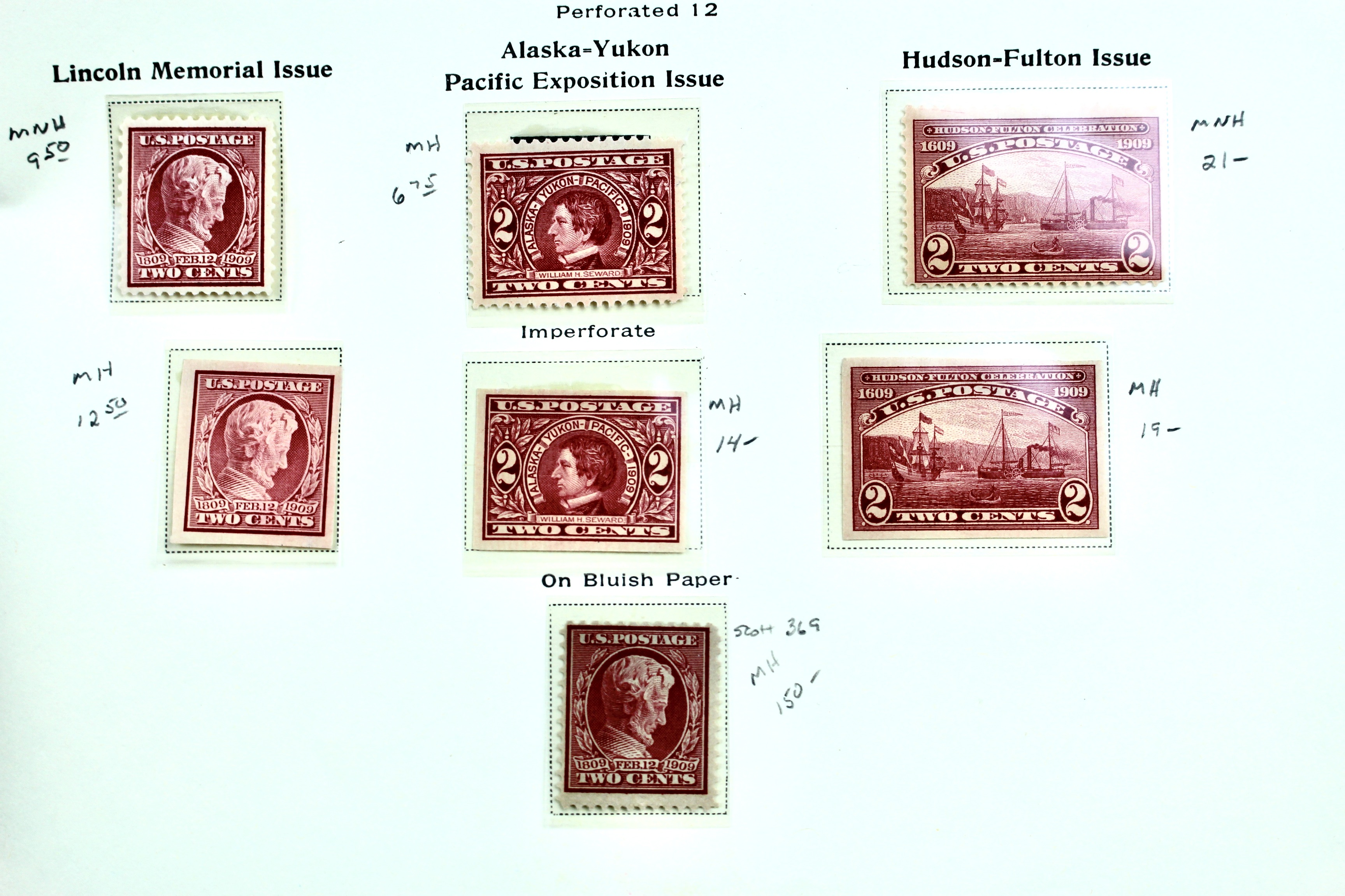 Mint Condition Scott #s 367 to 373 U.S. Postage Stamps