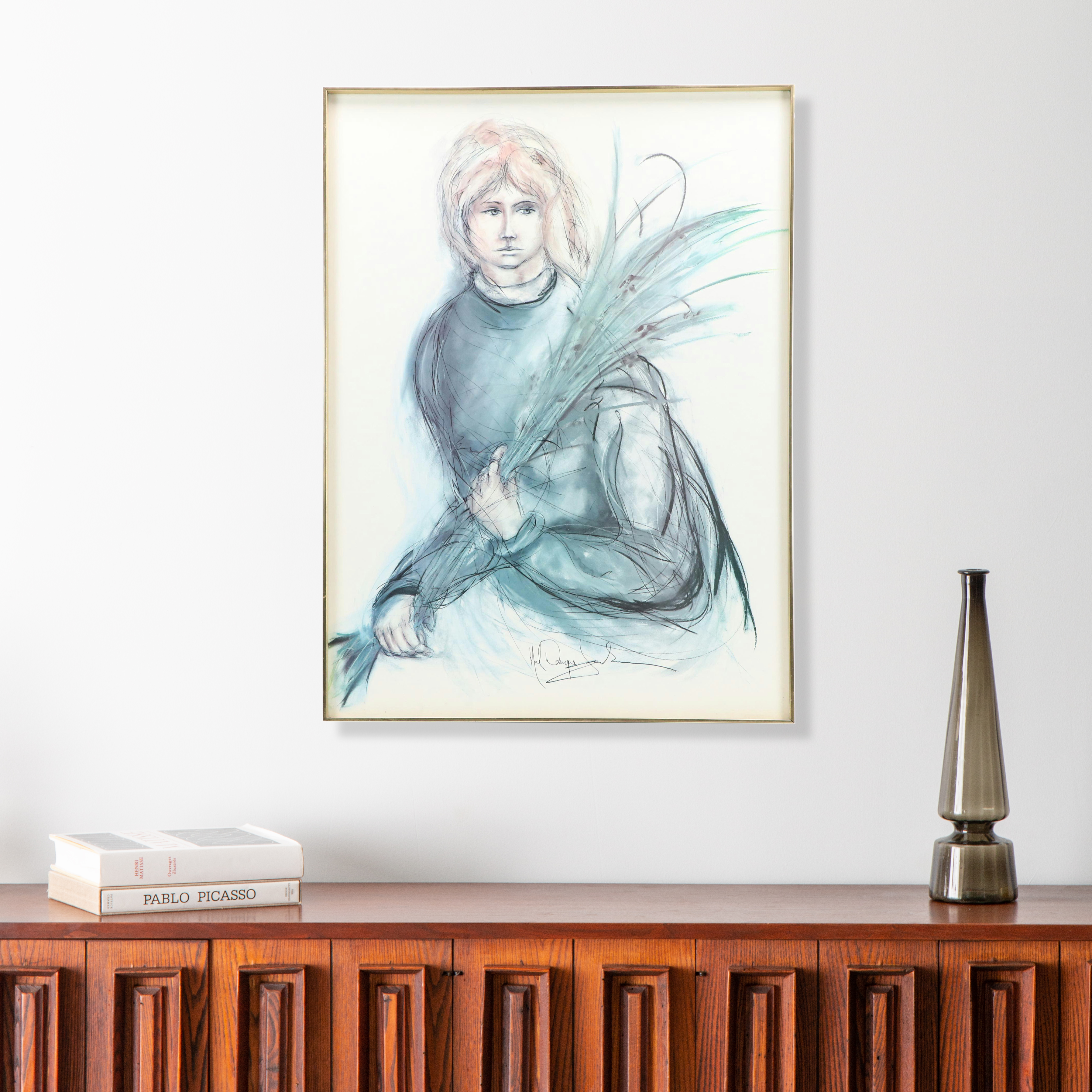 Turner Wall Accessory Offset Lithograph "Christ Garden," Mid-Late 20th Century